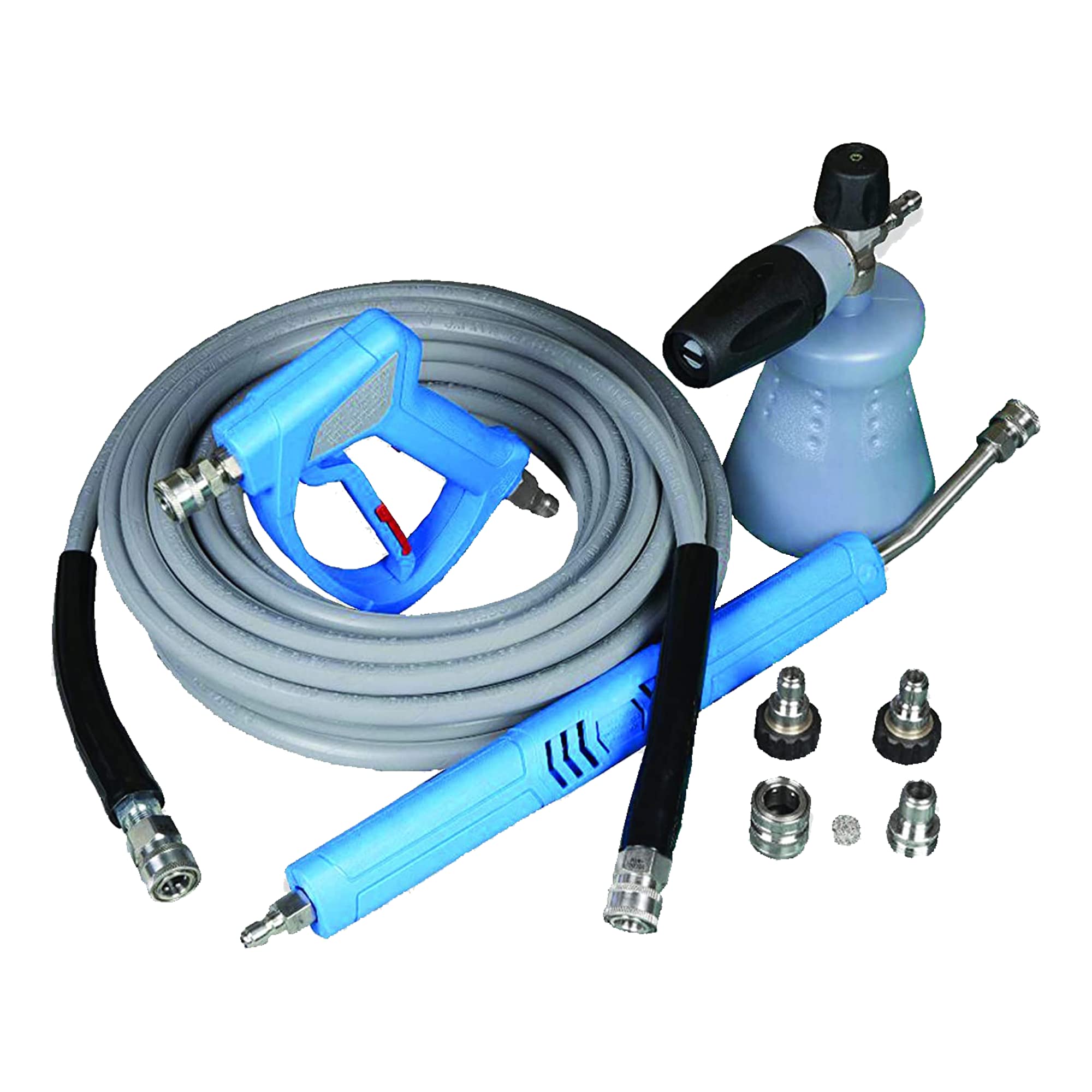 MTM Hydro Acqua Shine Auto Detailing Kit - PF22.2 Foam Cannon & Pressure Washer Spray Gun with 50' Kobrajet Hose | Professional Car Wash System for Home & Commercial Use | Perfect for Detailing, Ceramic Coating & Vehicle Maintenance