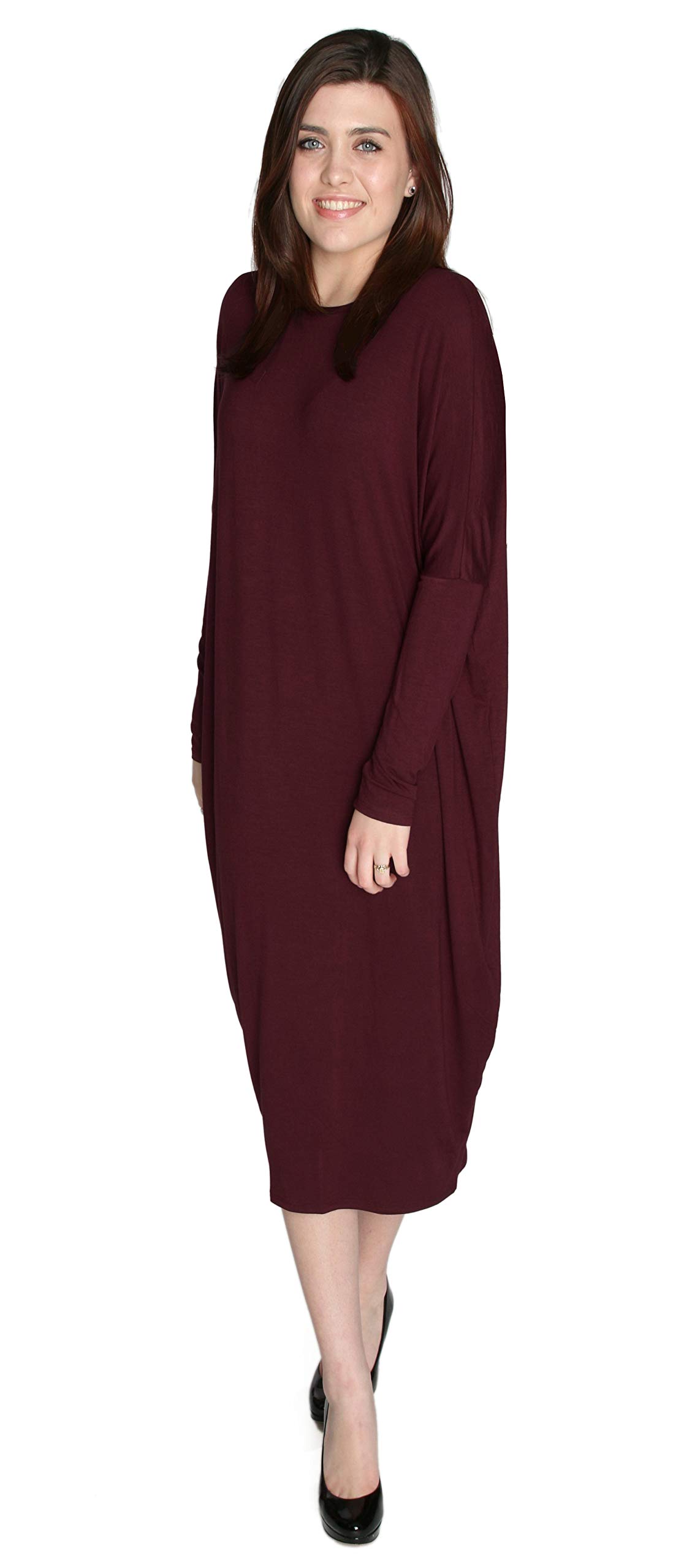 Women's Modest Midi Cocoon Dress - 42