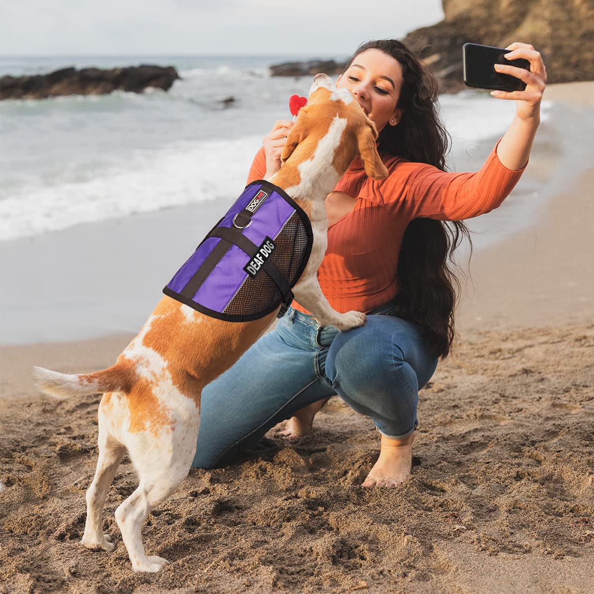 Dogline MaxAire Mesh Vest for Dogs - Breathable Cooling Dog Vest with 2 Removable Deaf Patches, Adjustable 17