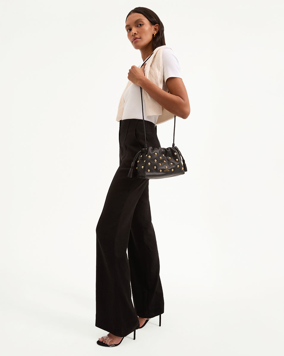 Komi Stretch Linen Pants for Women - Comfortable High Waisted Wide Leg Trousers - Perfect for Summer, Office Wear & Casual Outfits