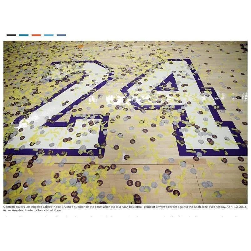 Kobe Bryant Final Game Authentic Ticket vs. Utah Jazz with Used Confetti - Framed Lakers Memorabilia for Sports Collectors & Basketball Fans