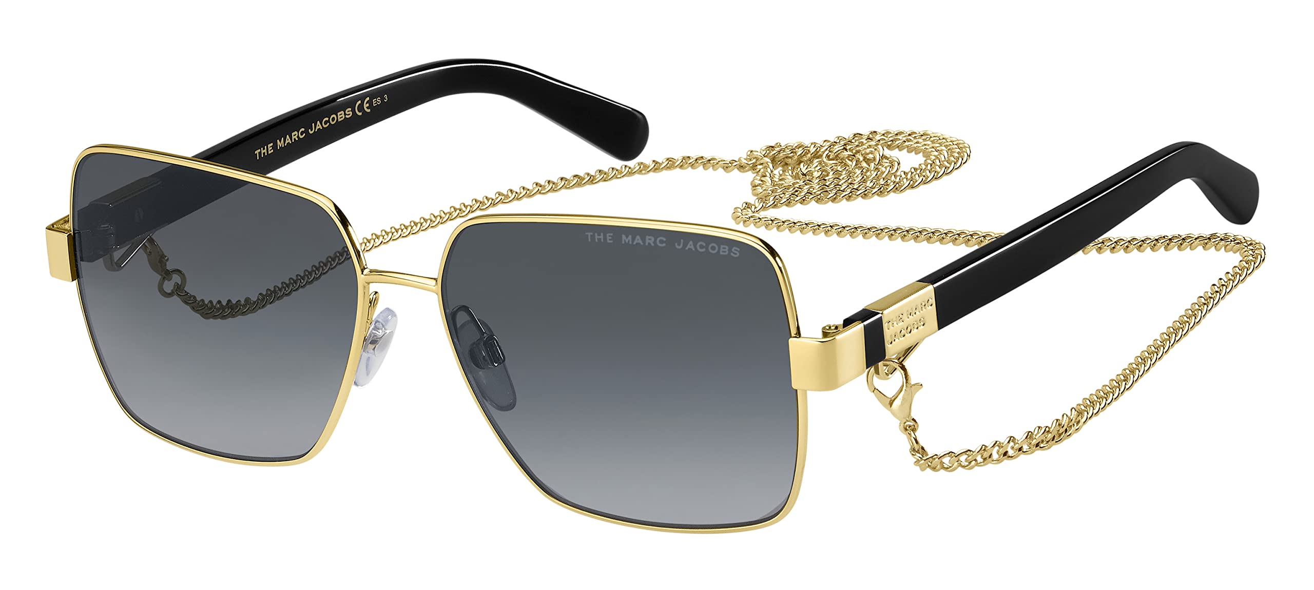Marc Jacobs Women's Marc 495/S Square Sunglasses - UV Protection, Fashion Sunglasses for Women, Perfect for Beach, Driving & Outdoor Activities