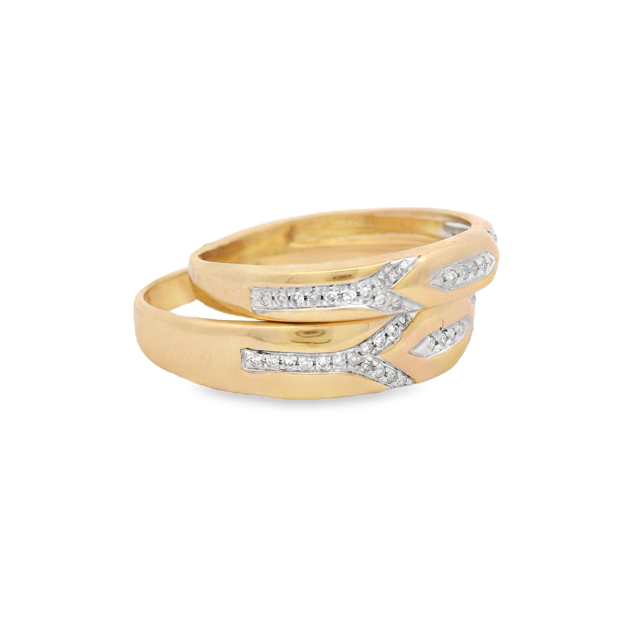 14K Gold Trio Diamond Ring Set for Women - Elegant Stackable Rings for Engagement, Wedding, Anniversary & Everyday Wear | JTJ™