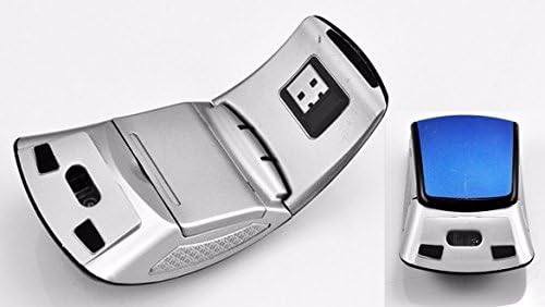 Foldable Wireless Mouse 2.4GHz with USB Receiver - Portable Ergonomic Computer Mouse for PC, Laptop, Notebook (Blue) | Perfect for Travel, Office & Home Use