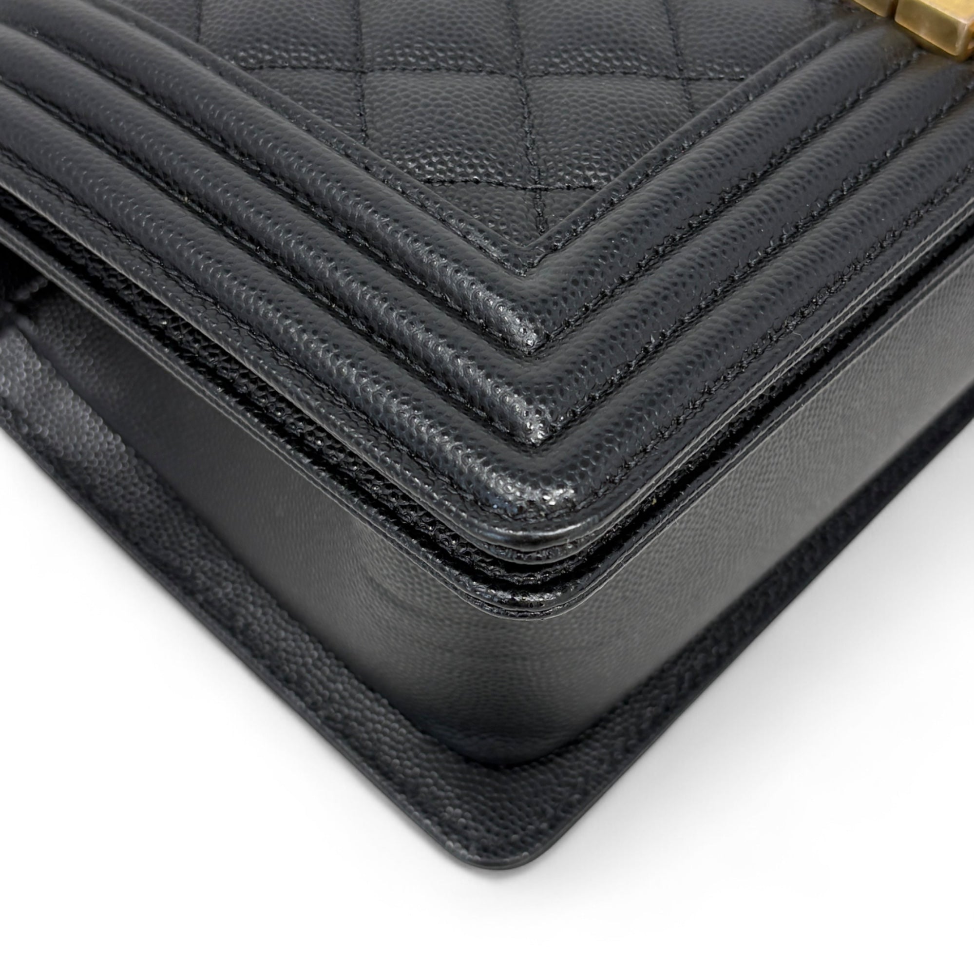 Chanel Black Medium Boy Bag - Luxury Designer Handbag for Women, Perfect for Parties, Dates & Everyday Use