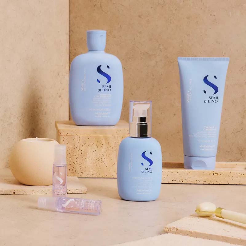 Alfaparf Semi Di Lino Density Thickening Conditioner for Thin Hair - Volumizing & Strengthening Treatment for Fine Hair - Perfect for Daily Use & Salon-Quality Results