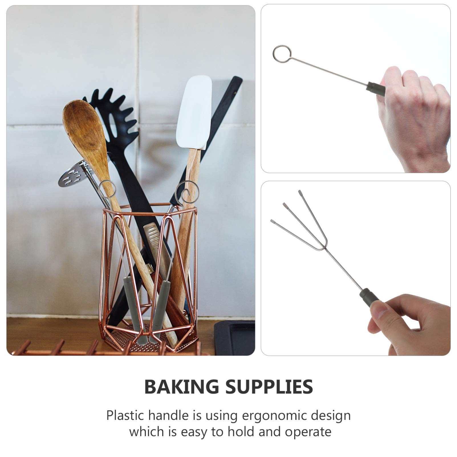 6-Piece Stainless Steel Candy & Chocolate Dipping Forks Set - Fondue, Baking & Decorating Tools for DIY Desserts, Party Supplies & Kitchen Accessories | Perfect for Chocolate Fountains, Candy Making & Cake Decorating