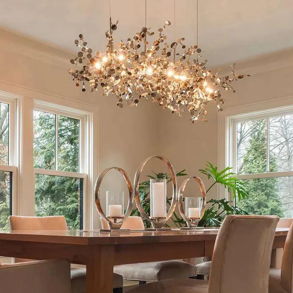 Modern Starlight Kitchen Pendant Light - Dimmable LED Hanging Fixture for Dining Room, Island, Bar & Breakfast Nook