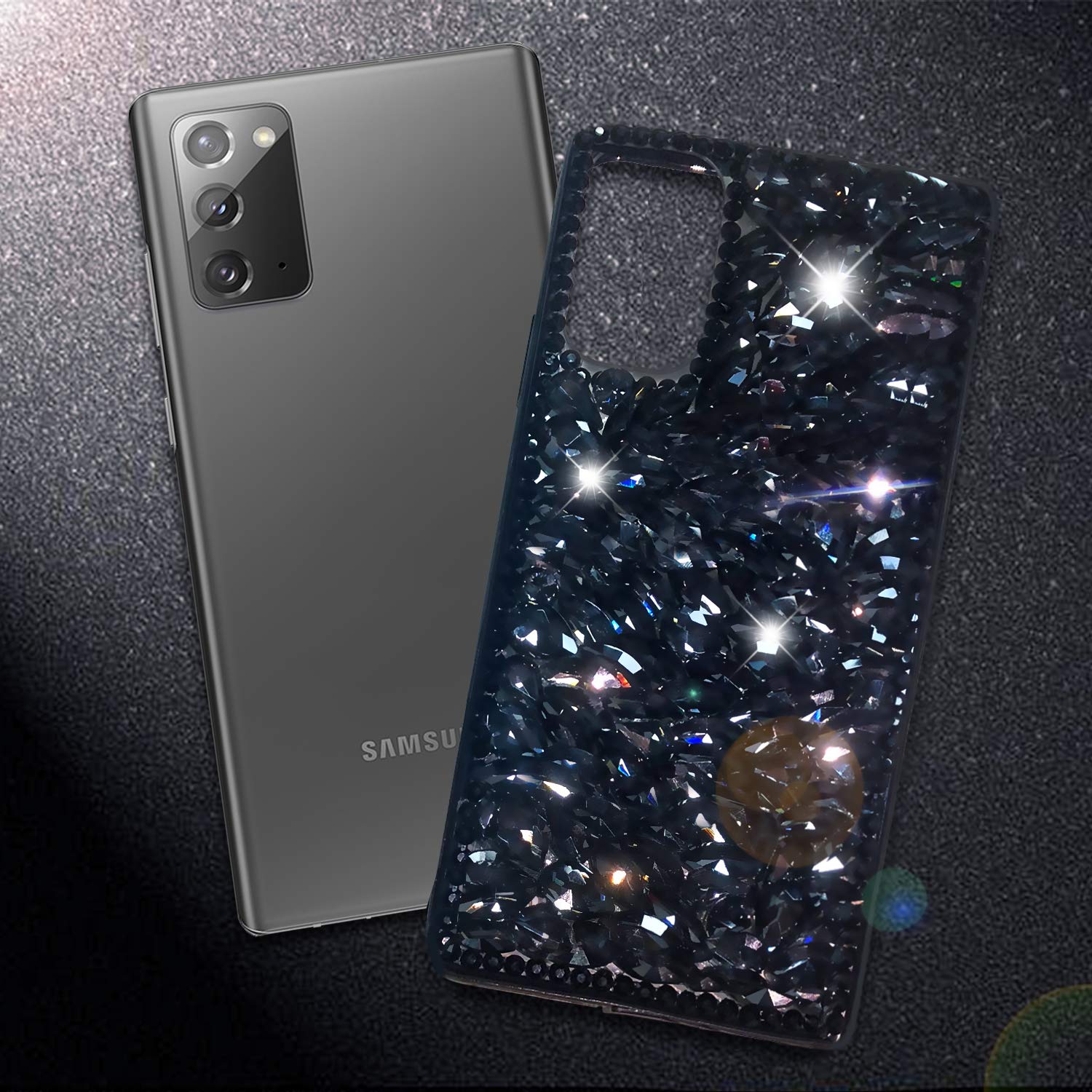 Luxury 3D Glitter Rhinestone Case for Samsung Galaxy Note 20 - Sparkling Diamond Bling Protective Cover with Shiny Crystal Gems | Perfect for Parties, Weddings & Special Occasions