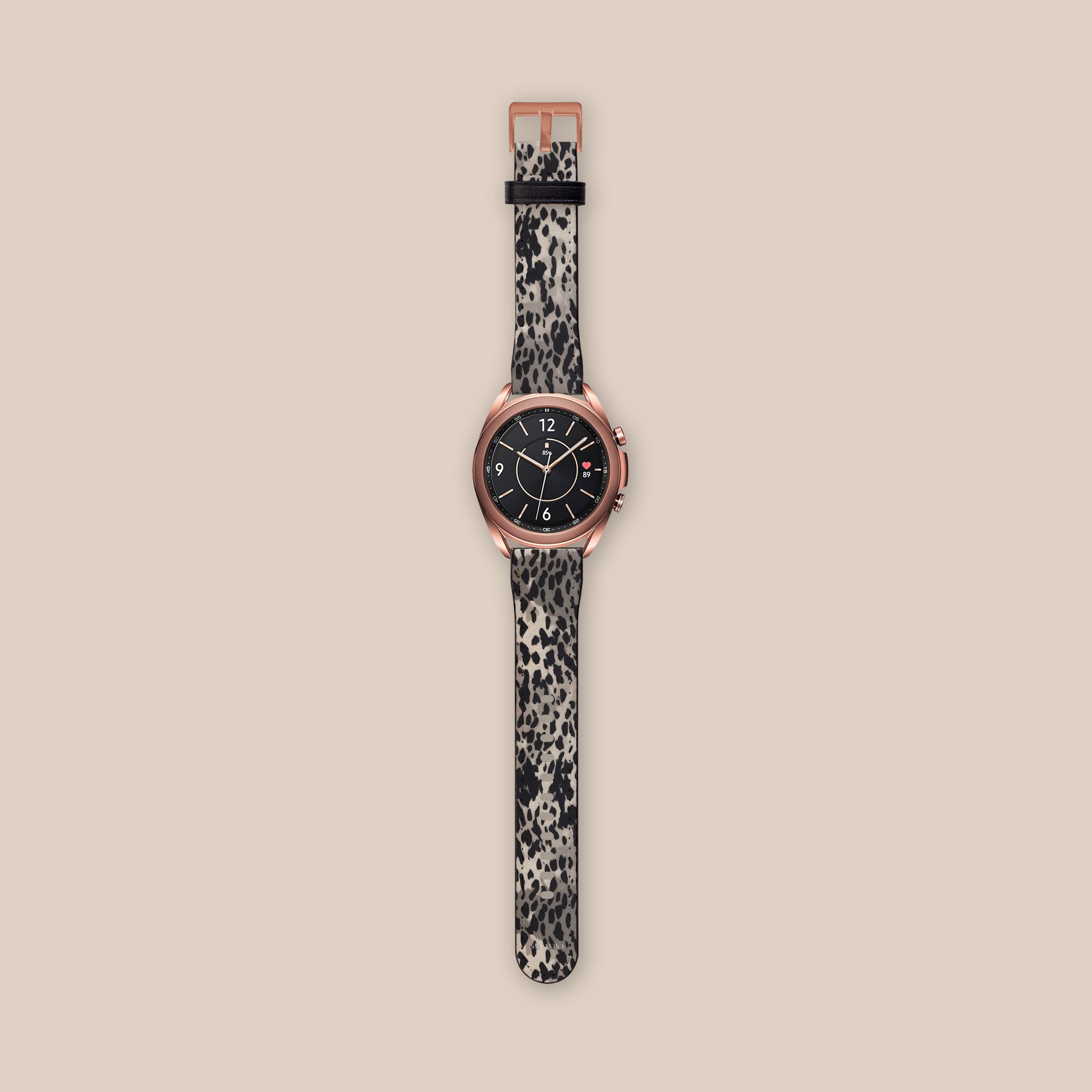 Premium Dark Animal Skin Galaxy Watch Band - Stylish & Durable Replacement Strap for Samsung Galaxy Watch - Perfect for Workouts, Office & Casual Wear