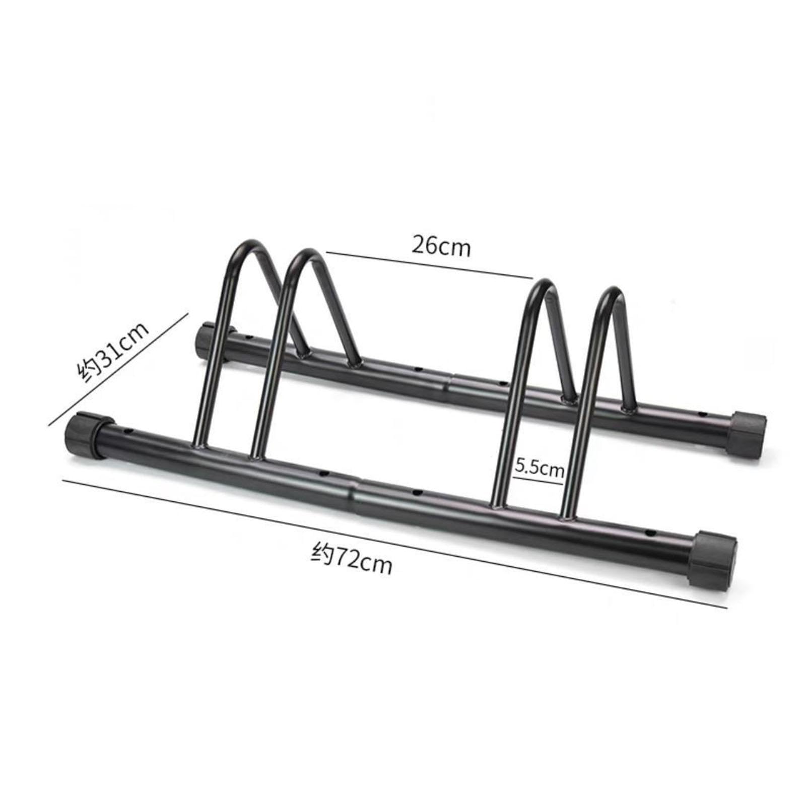 Qialexicon Bike Stand - Heavy Duty Black Bicycle Floor Stand for Garage Storage, Outdoor & Hybrid Bikes | Perfect for Home, Gym, and Backyard Bike Organization