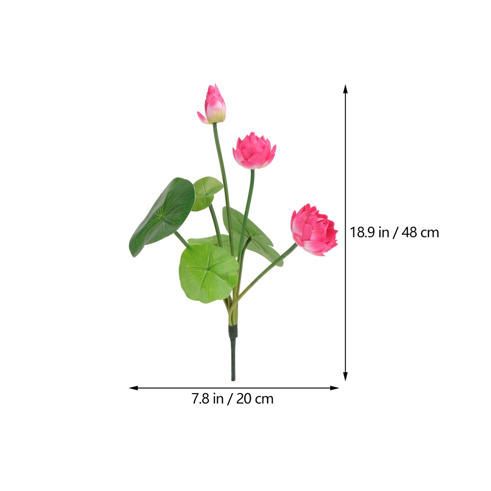 Balacoo 3PCS Realistic Artificial Lotus Decor for Fish Tanks - Lifelike PVC Plastic Water Lily & Leaf Set - Perfect for Aquarium, Betta Fish Bowl & Underwater Botanical Scenery