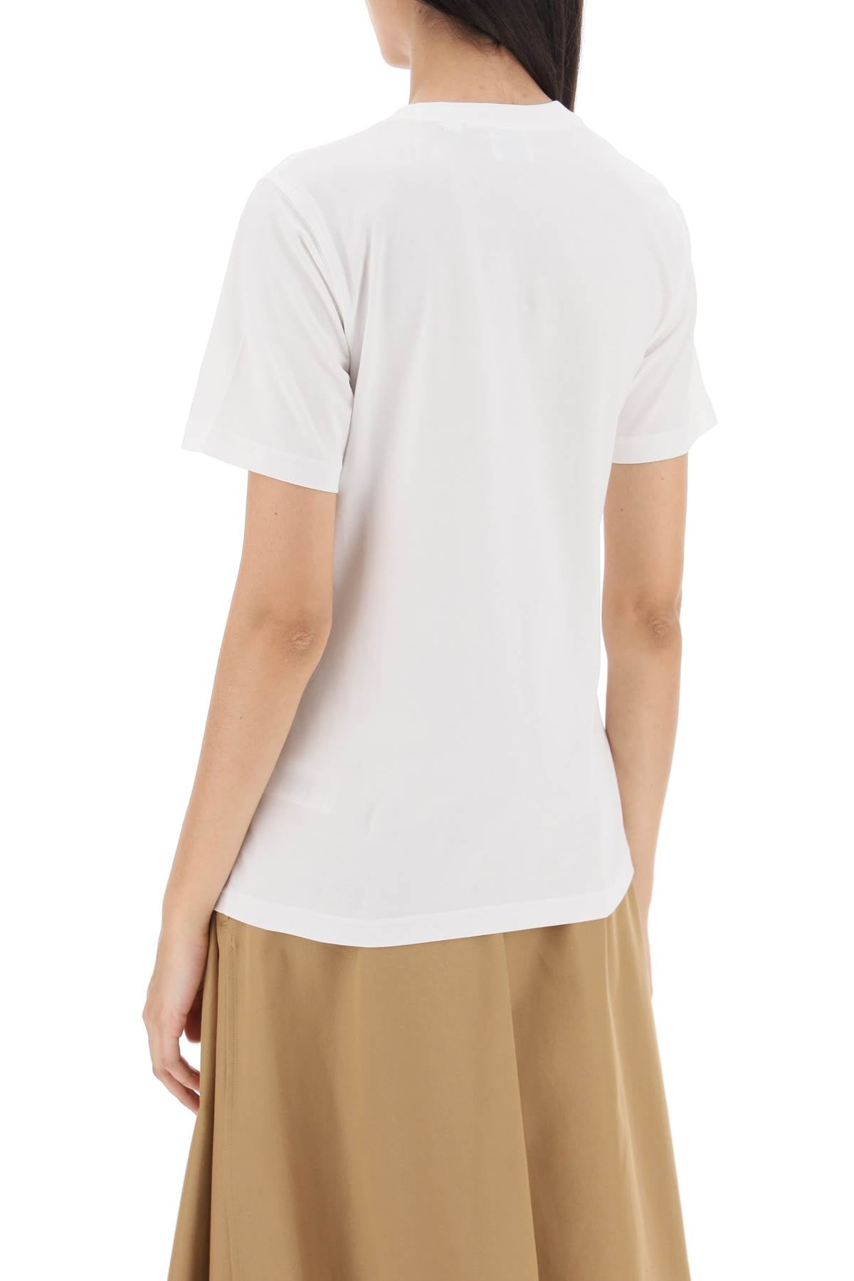Burberry Margot Embroidered T-Shirt for Women - Luxury Cotton Tee with EKD Embroidery for Casual Wear & Everyday Outfits