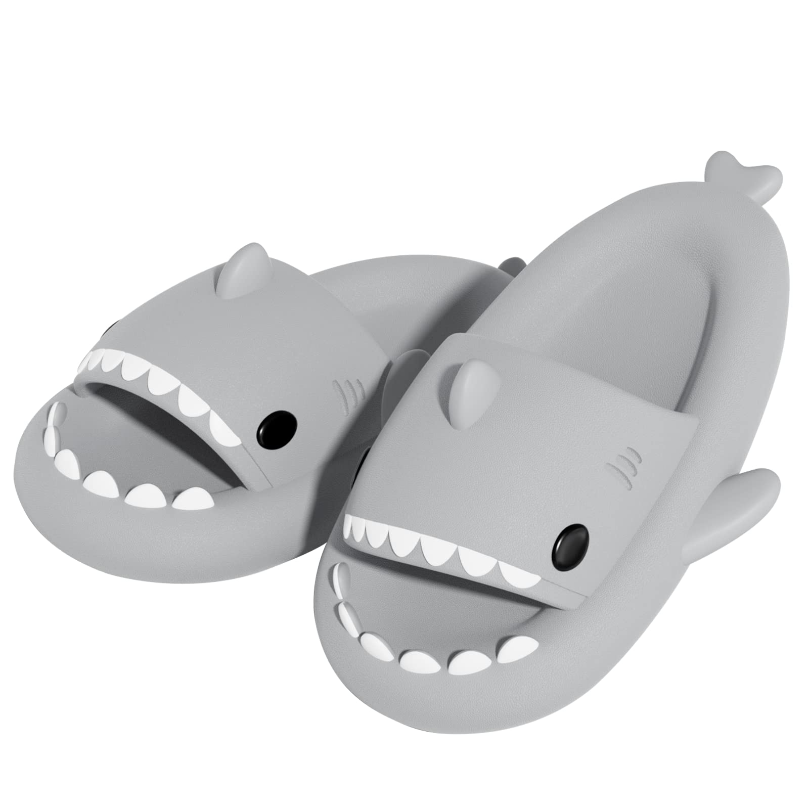 Metog Cloud Shark Slides - Non-Slip Open Toe Slippers for Women & Men | Lightweight Comfortable Sandals for Beach, Pool, Shower & Indoor Use