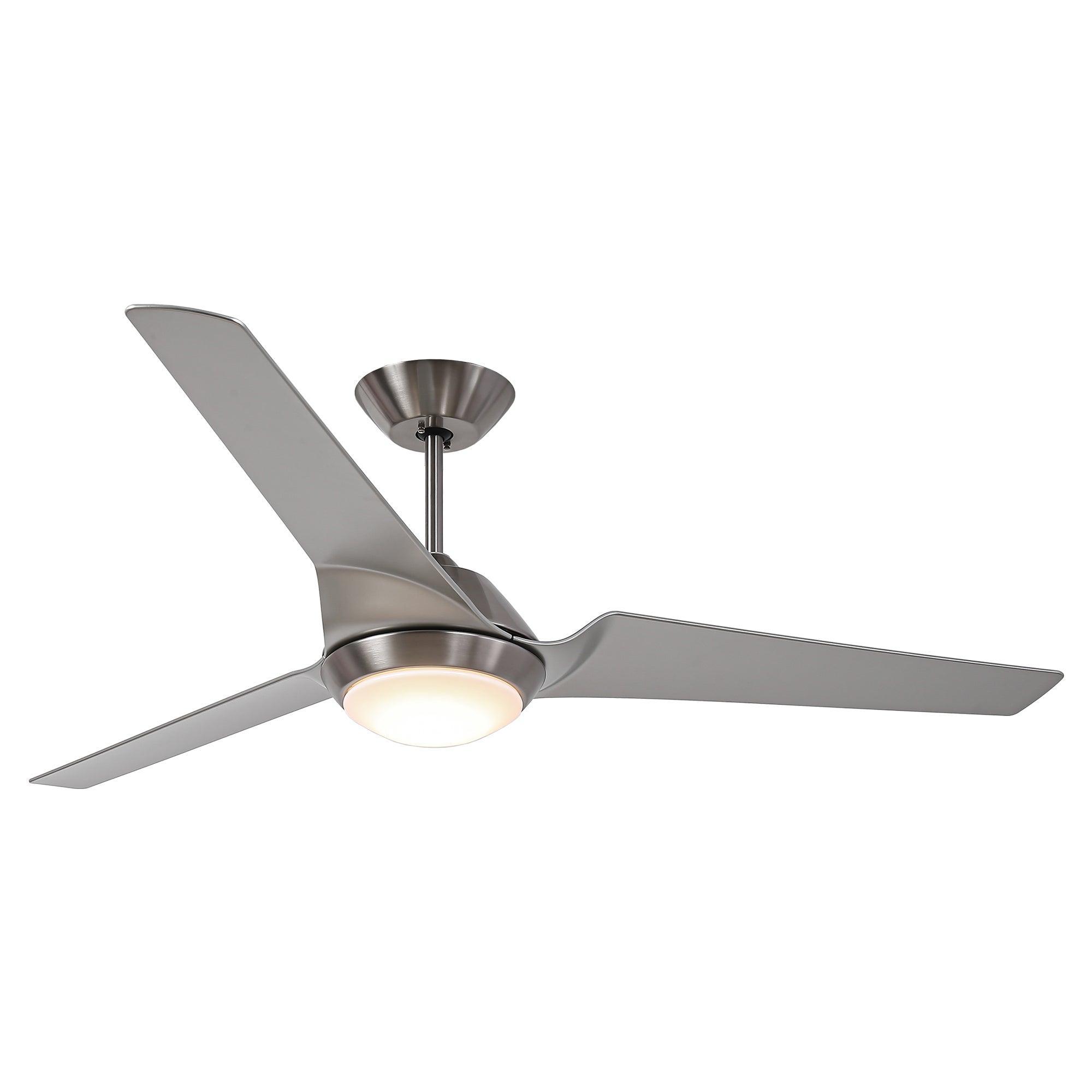 60 DC Motor 3 Blade Wall Mount Ceiling Fan with LED Light - Energy Efficient Quiet Operation for Bedroom, Living Room & Office