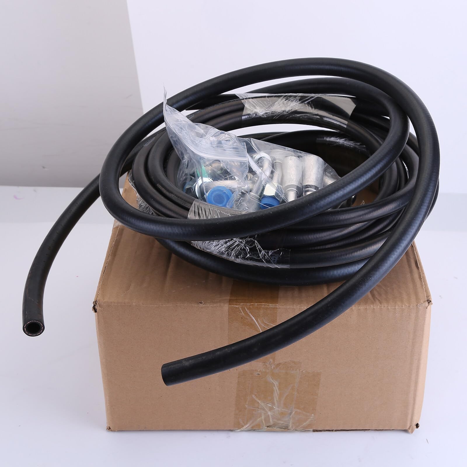 Universal A/C Refrigerant Hose Kit with O-Ring Fittings - 6 8 10 Inch Extendable Discharge/Suction Hose, Oil Tube & Accessories for Car Air Conditioning Repair & Maintenance