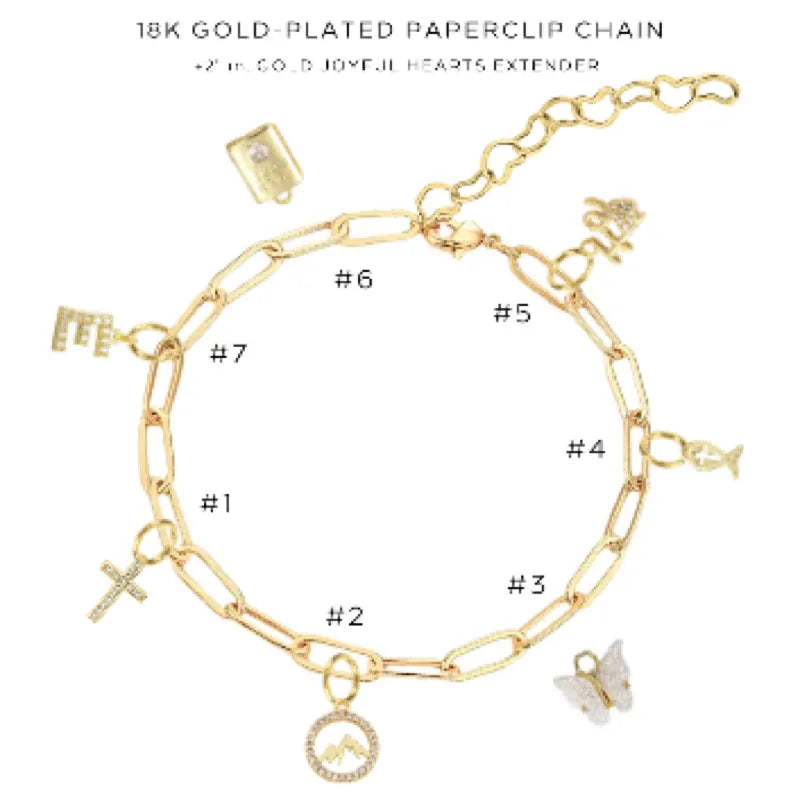 Elegant Charm Bracelet with Assorted Charms - Perfect for Women's Fashion Jewelry & Gift Giving - $48.00 | Great for Parties, Weddings & Everyday Wear
