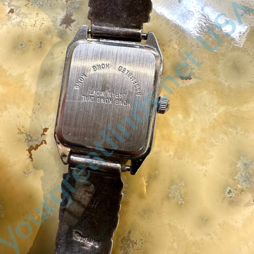 Sterling Silver Turquoise Lapis Lazuli Navajo Watch - Handmade Native American Jewelry for Women - Perfect for Casual Wear, Festivals & Boho Fashion