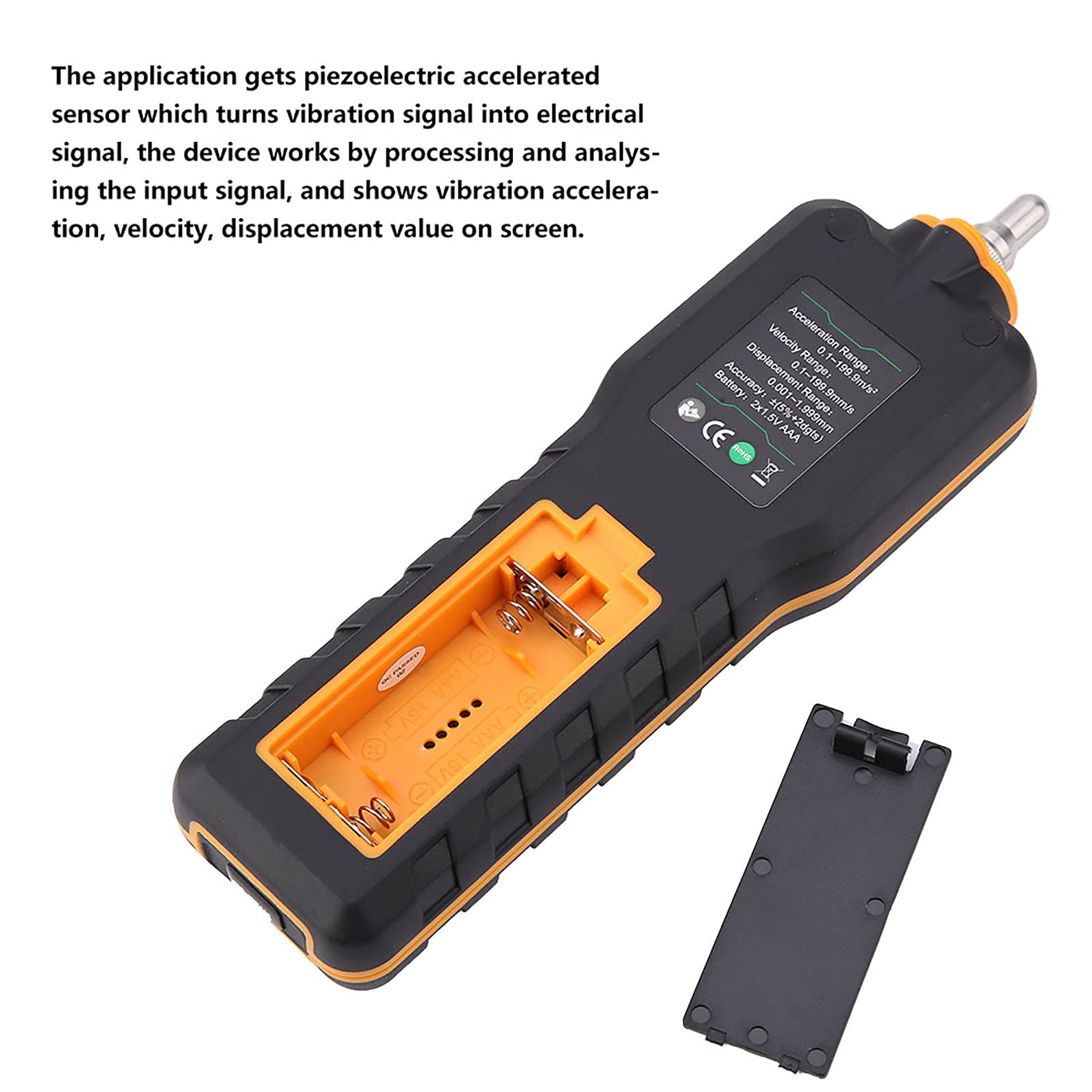 SW-65A Digital Handheld Vibration Meter - Portable Vibration Tester for Industrial Equipment, HVAC Systems & Machinery Maintenance | Accurate Vibration Measurement Tool