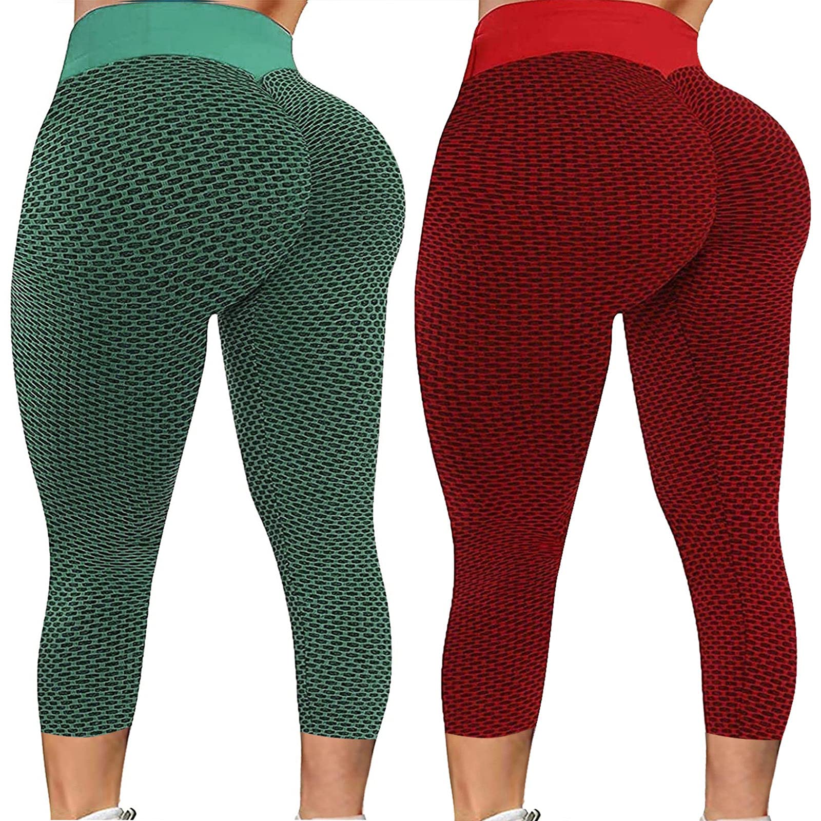 Smooto Women's High Waist Yoga Pants - Tummy Control Scrunch Butt Workout Leggings with Pockets | TikTok Viral Gym Leggings for Running, Yoga & Lounge (Purple, XXL)