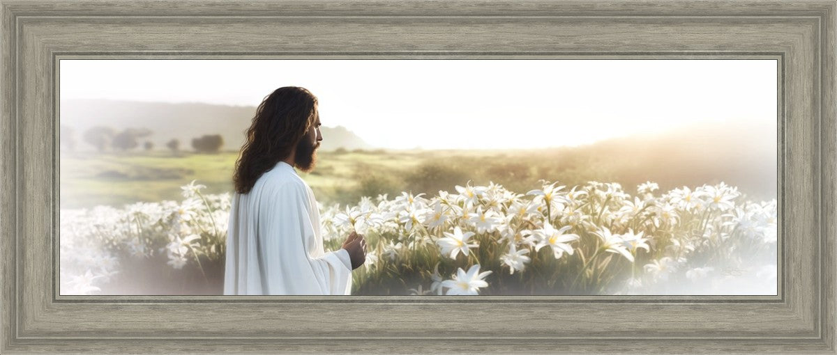 Consider The Lilies - Inspirational Christian Wall Art Decor for Home, Office & Church | Perfect for Gifts, Bible Study & Faith-Based Interior Design