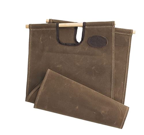 Frost River Heavy Duty Waxed Canvas Firewood Tote Bag - Durable Campfire Log Carrier for Camping, Hiking & Outdoor Adventures | Perfect for Hauling Timber & Firewood to Your Campsite or Backyard Fire Pit