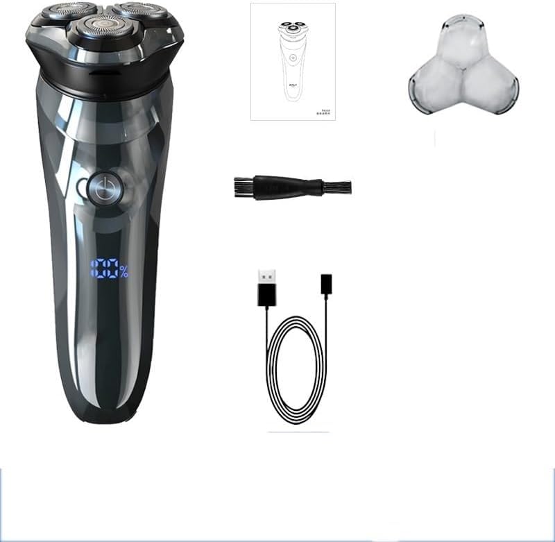 Best Rechargeable Waterproof Electric Shaver for Men - USB Fast Charging Beard Trimmer & Shaving Machine - Perfect for Travel, Daily Grooming and Sensitive Skin Care