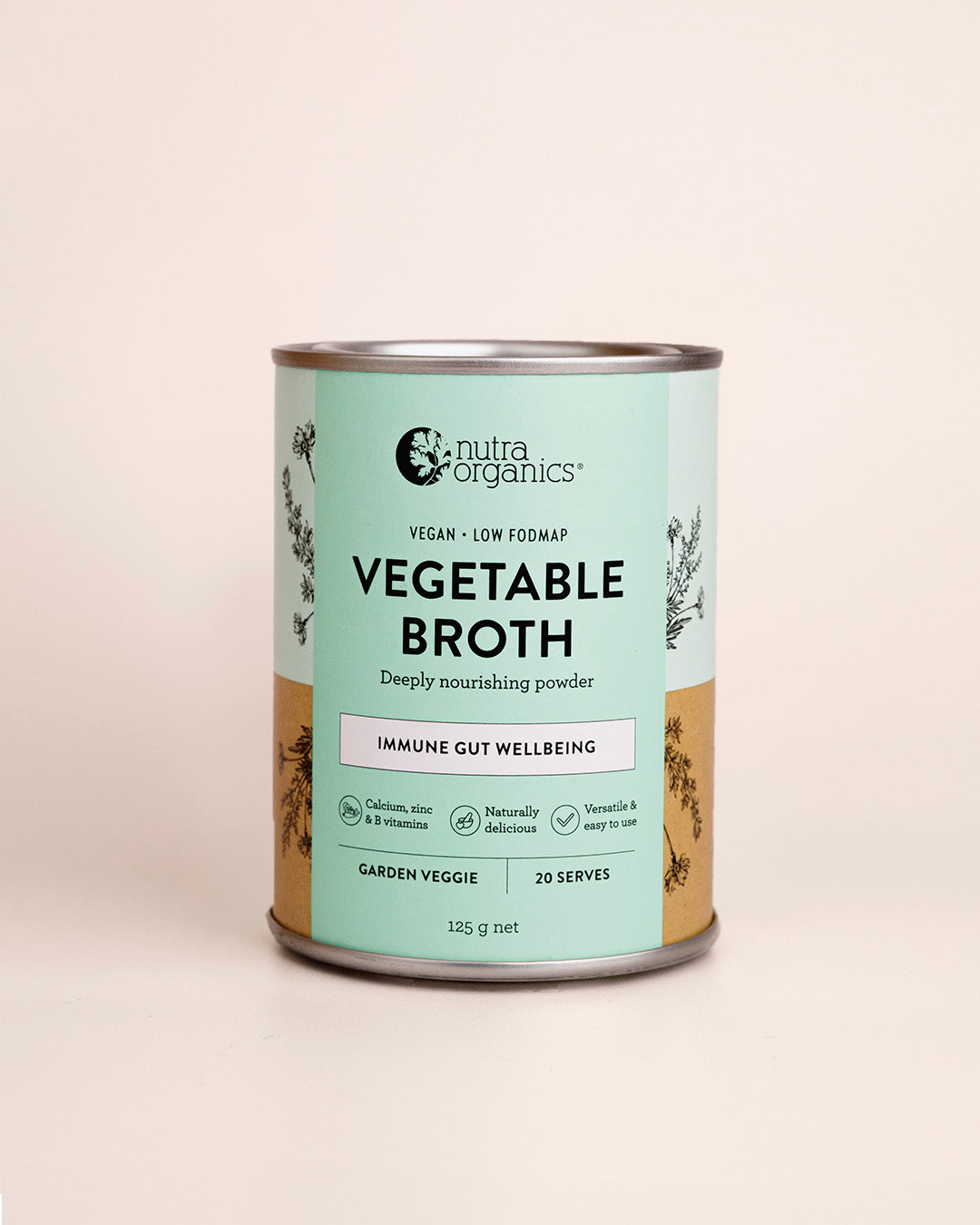 Organic Vegetable Broth Powder - Gluten-Free, Vegan, Non-GMSGarden Veggie Soup Base - Perfect for Soups, Stews & Cooking at Home
