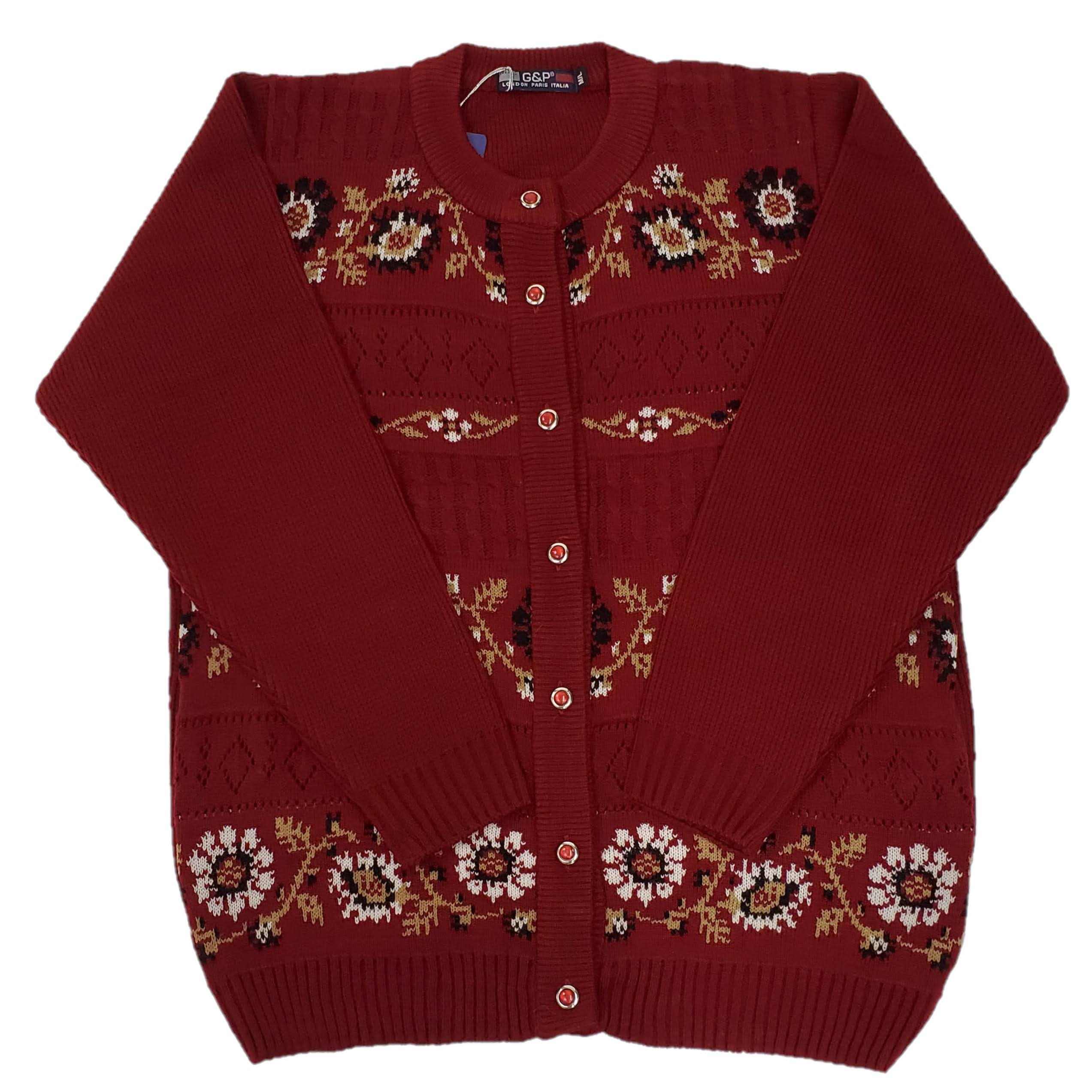 Maroon With Flower