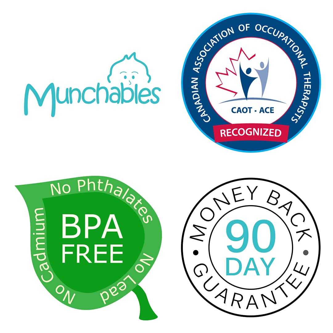 Munchables Kids Chew Bracelets - Sensory Chew Necklace for Autism, Teething & Anxiety Relief - BPA-Free Silicone Teether Toys for Boys & Girls (Great for Classroom, Travel & Stress Relief)