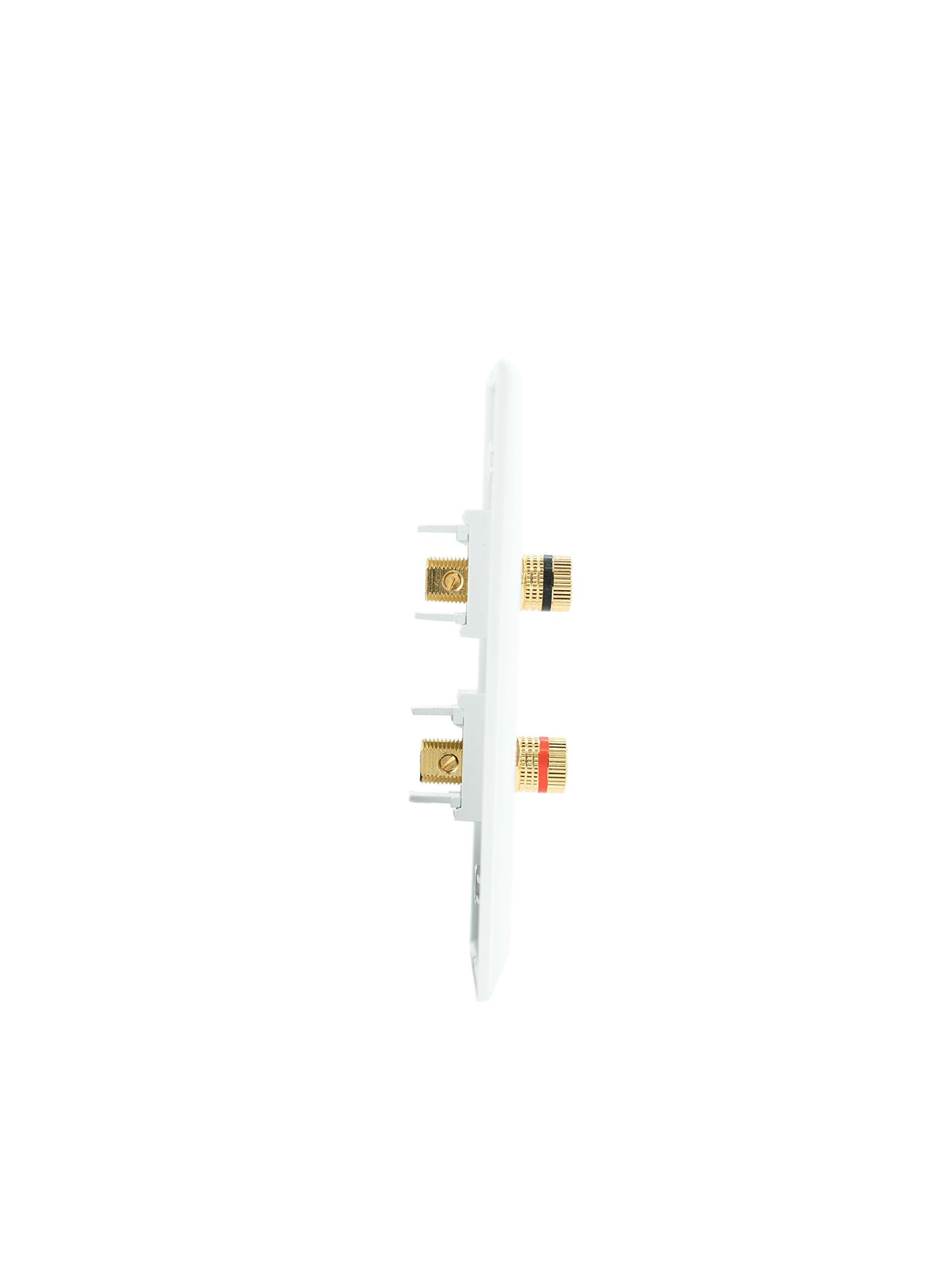 Legrand OnQ WP3457WHV5 5-Pack White Speaker Binding Posts with Banana Plug Termination - High-Quality Audio Connectors for Home Theater & Stereo Systems