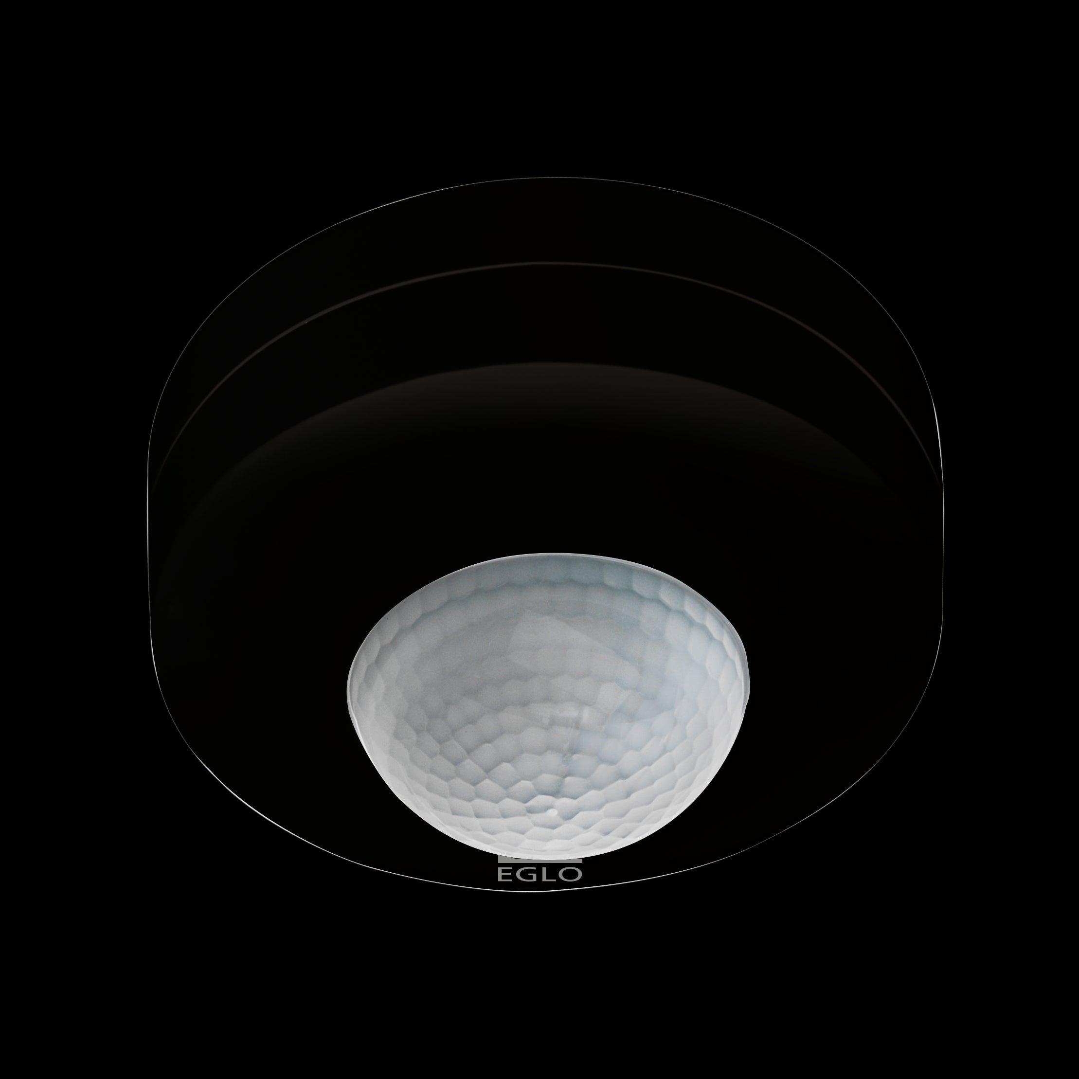 Eglo Detect Me 6 IP44 Black Round PIR Motion Sensor Light - Outdoor Security Lighting for Porch, Garage & Garden