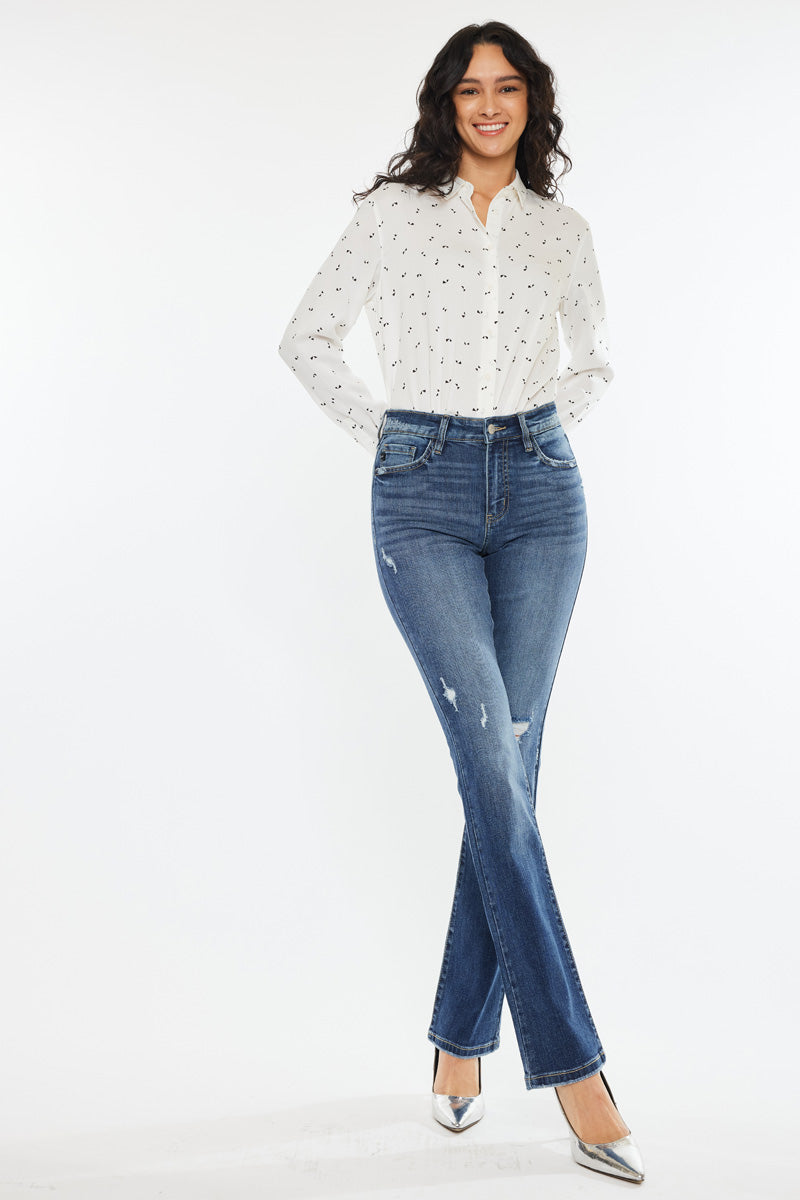 Brooklyn Essentials High Rise Skinny Bootcut Jeans for Women - Stretchy Denim Pants with Flattering Fit - Perfect for Work, Casual Outings & Date Nights