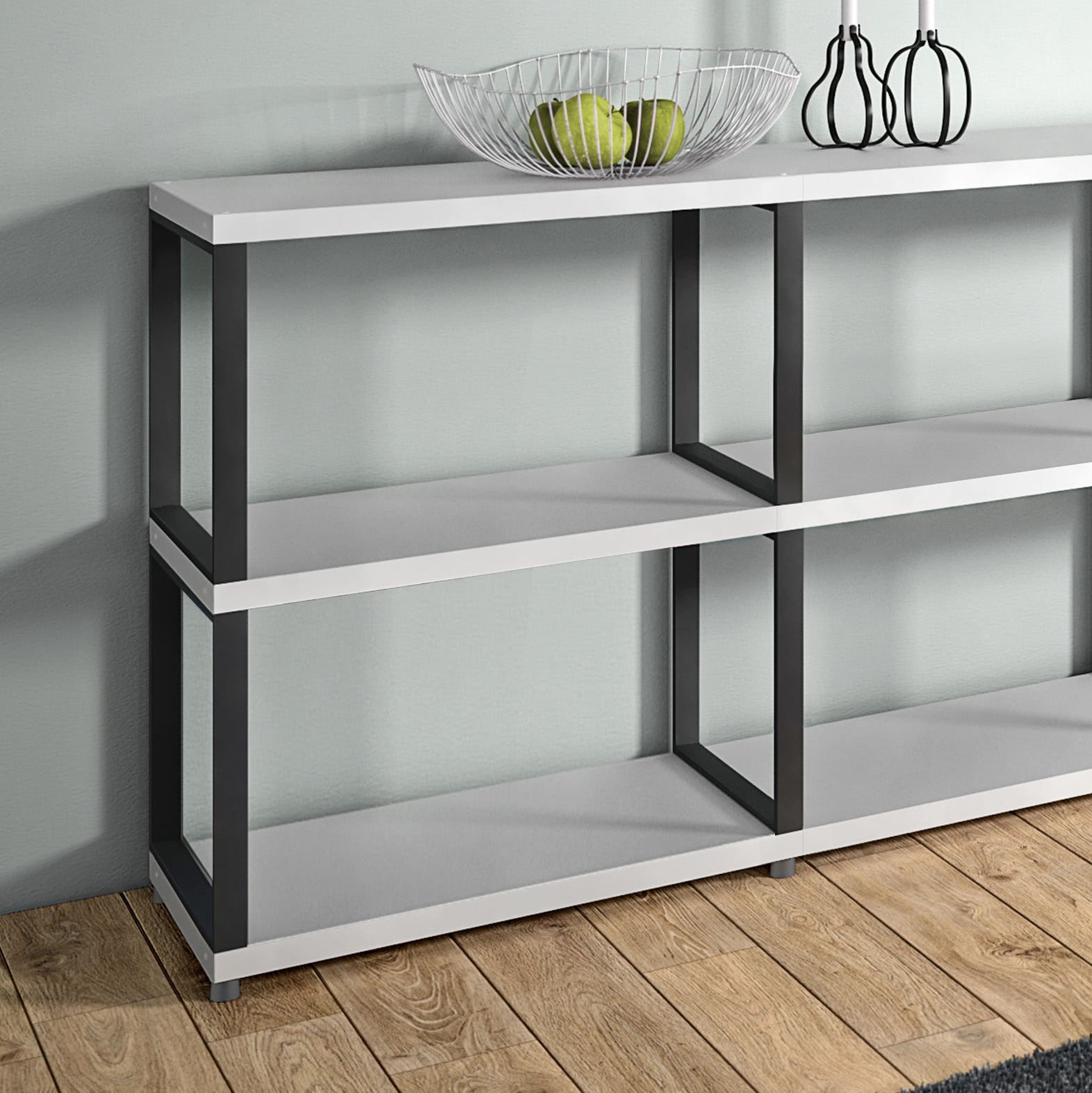 Modern Wooden Shelving Unit - 5-Tier Storage Shelf for Living Room, Bedroom & Office - Sturdy & Stylish Home Organization Solution