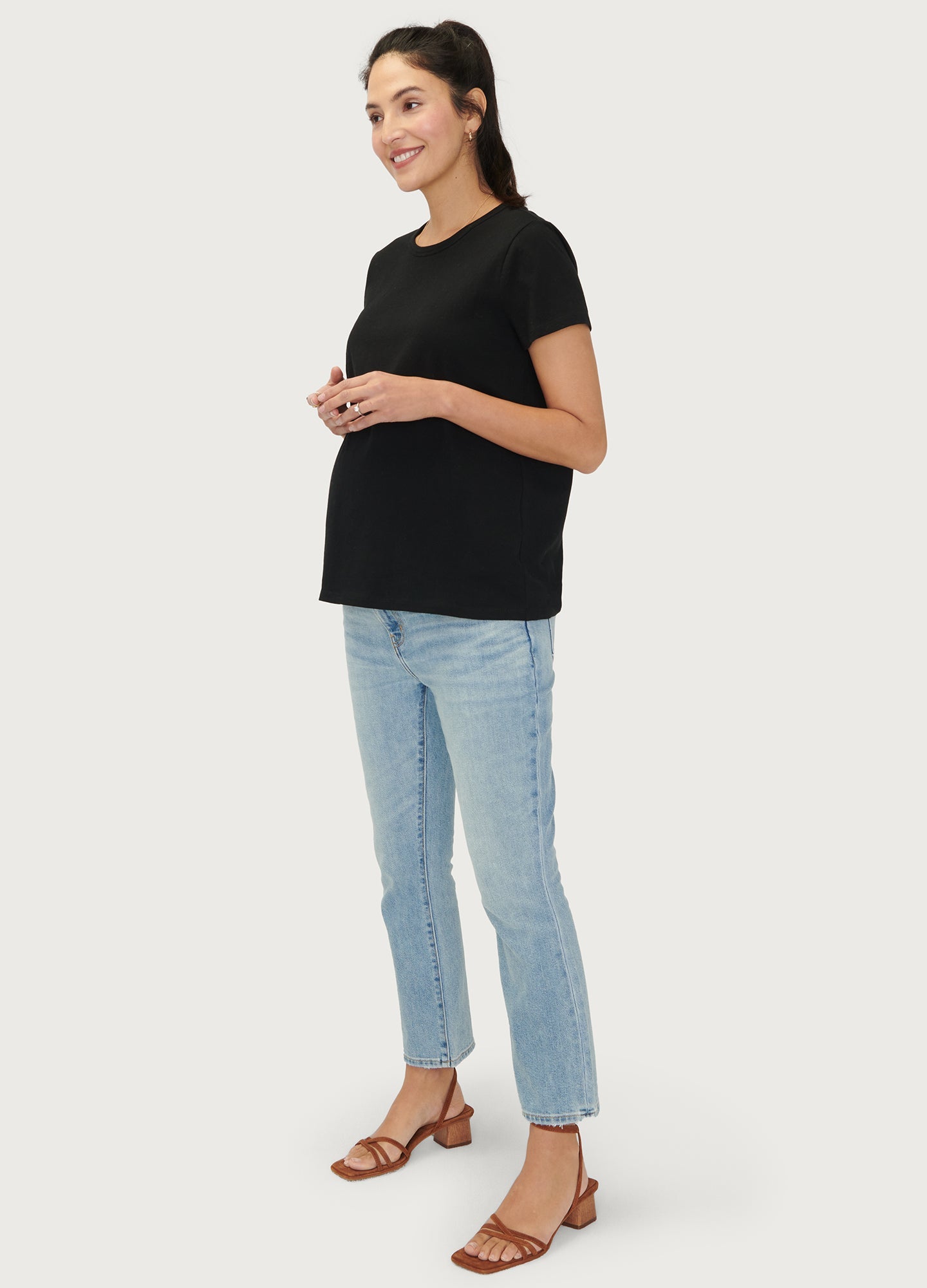 Best Stretchy Maternity Jeans for Pregnant Women - High Waist Comfortable Denim Pants for Everyday Wear - Perfect for Work, Travel & Casual Outfits