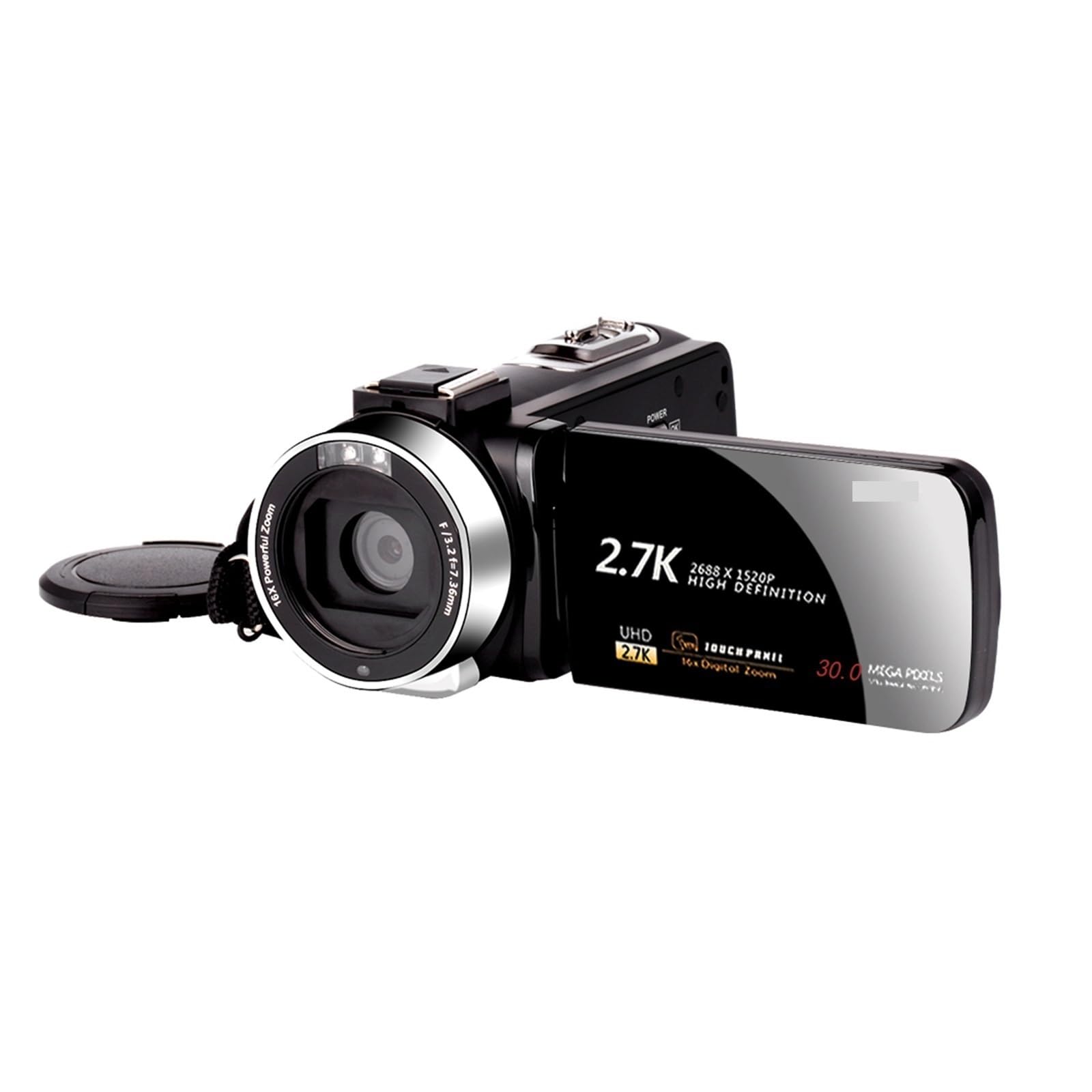 2.7K HD Digital Video Camera with 16X Zoom & 3.0