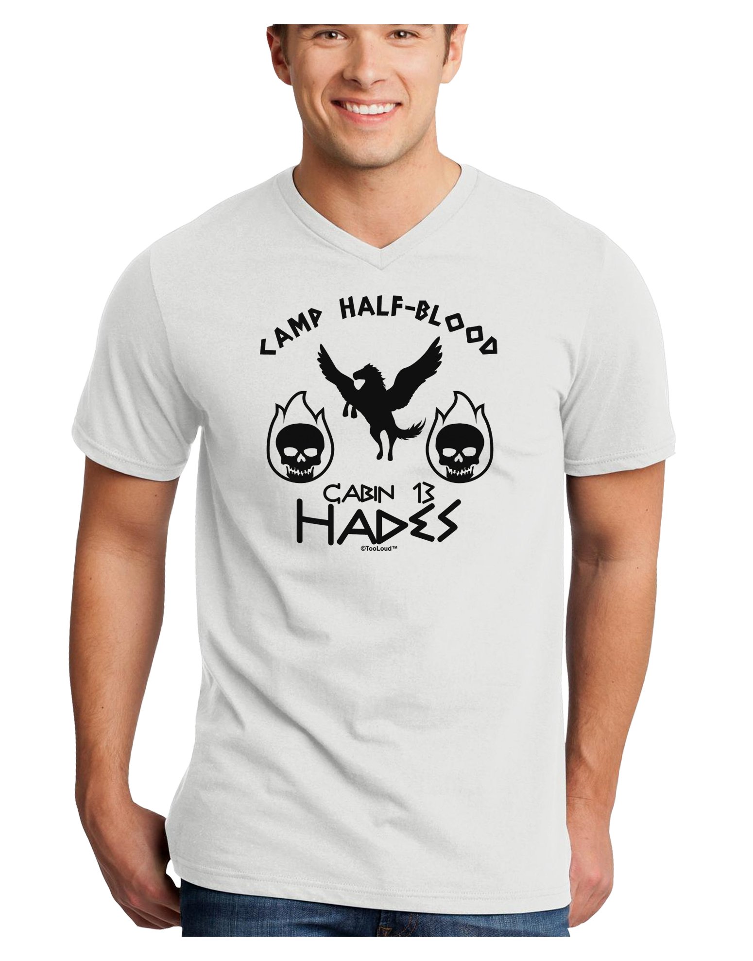 Hades Half Blood T-Shirt - Adult V-Neck for Cosplay & Gifts
