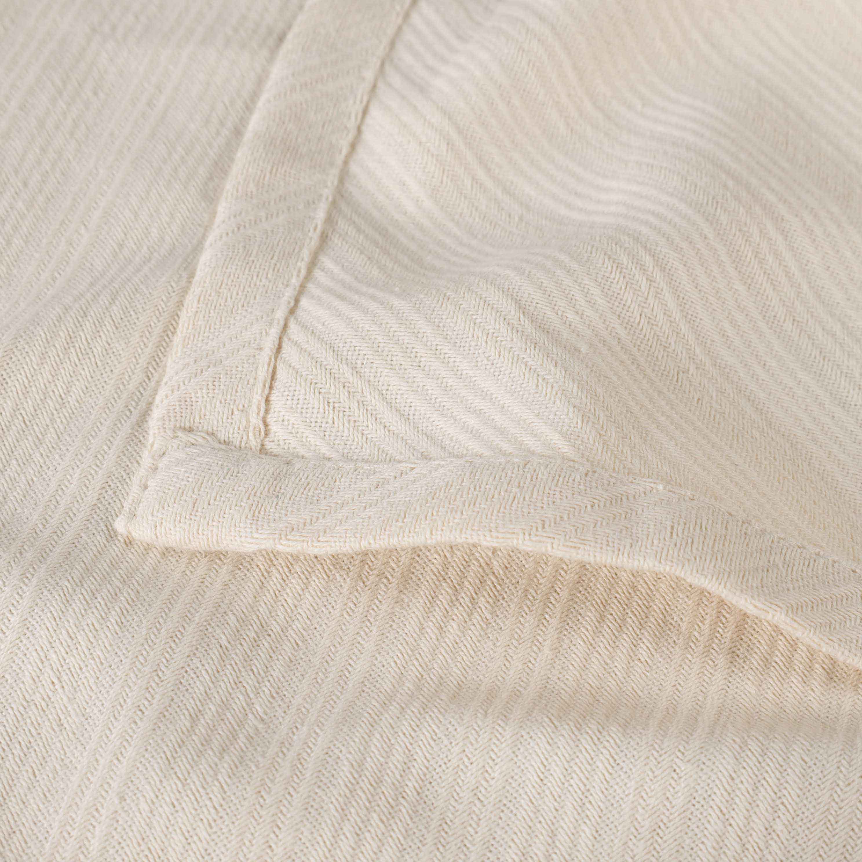 Soft Milan Cotton Textured Striped Lightweight Woven Blanket - Perfect for Sofa, Bed & Outdoor Picnics - Breathable & Cozy Throw
