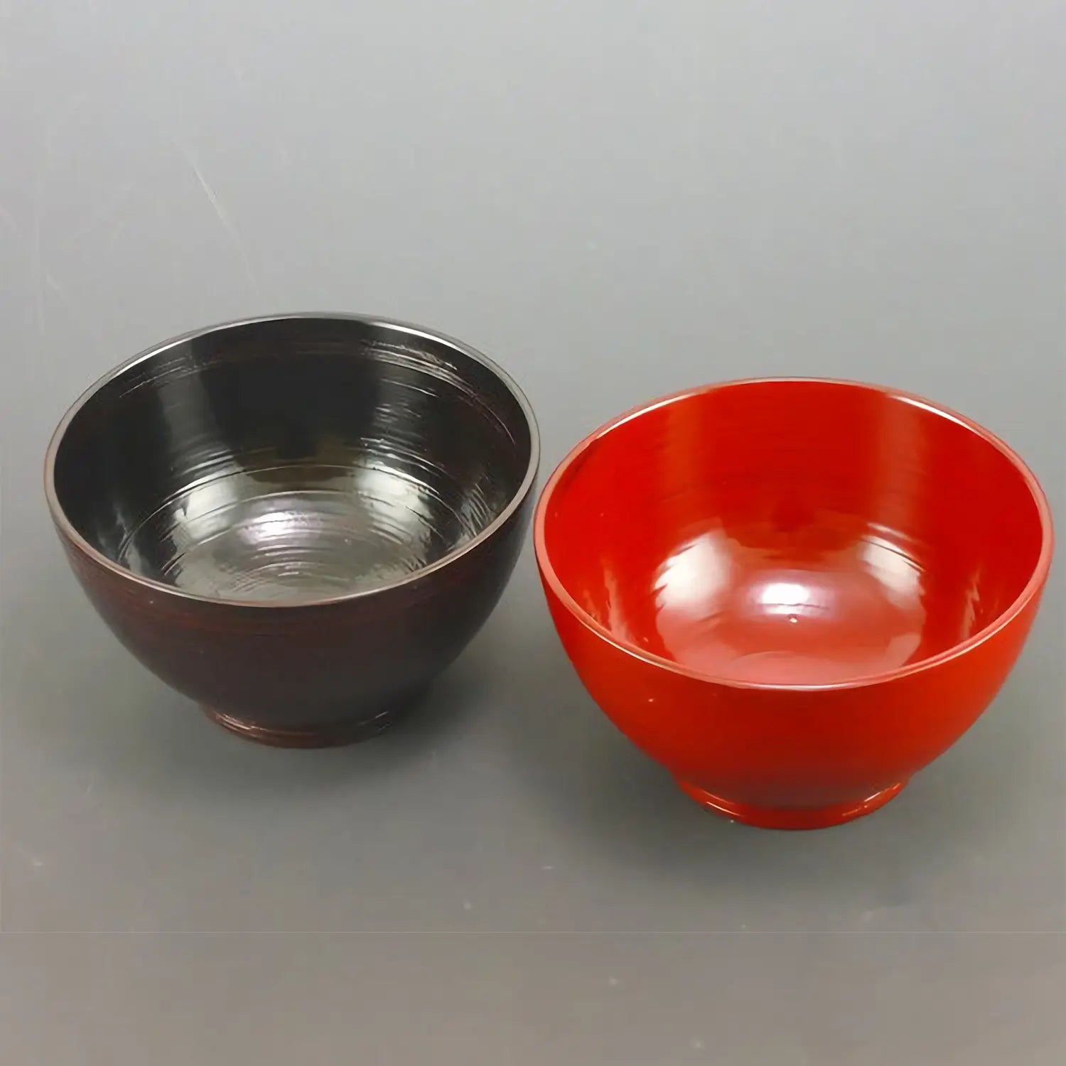 Echizen Shikki Wooden Couple Bowls Set - Handcrafted Small Bowls with Hakeme Brush Marks - Perfect for Romantic Dinners, Sushi, or Home Decor