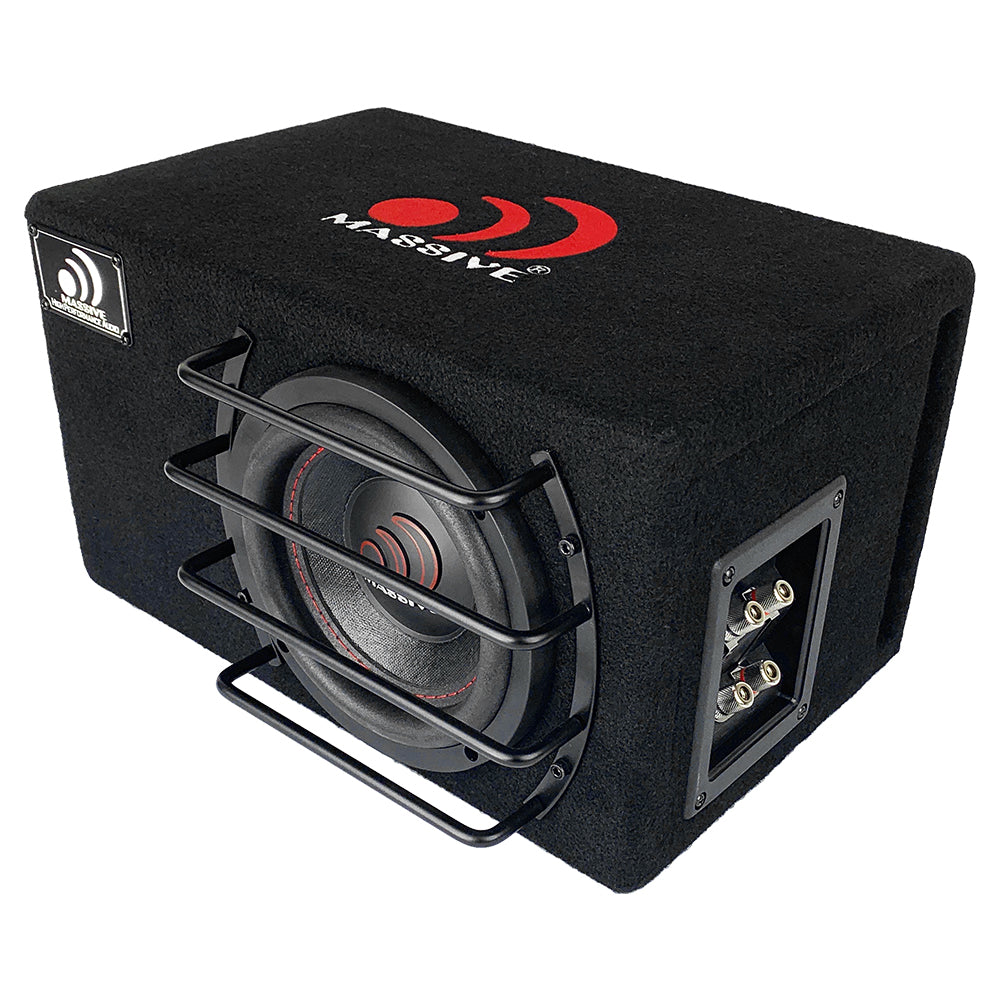 BG8 8-Inch 400 Watt RMS 2 Ohm Pre-Loaded Subwoofer in Ported Enclosure - Powerful Bass for Car Audio & Home Theater Systems