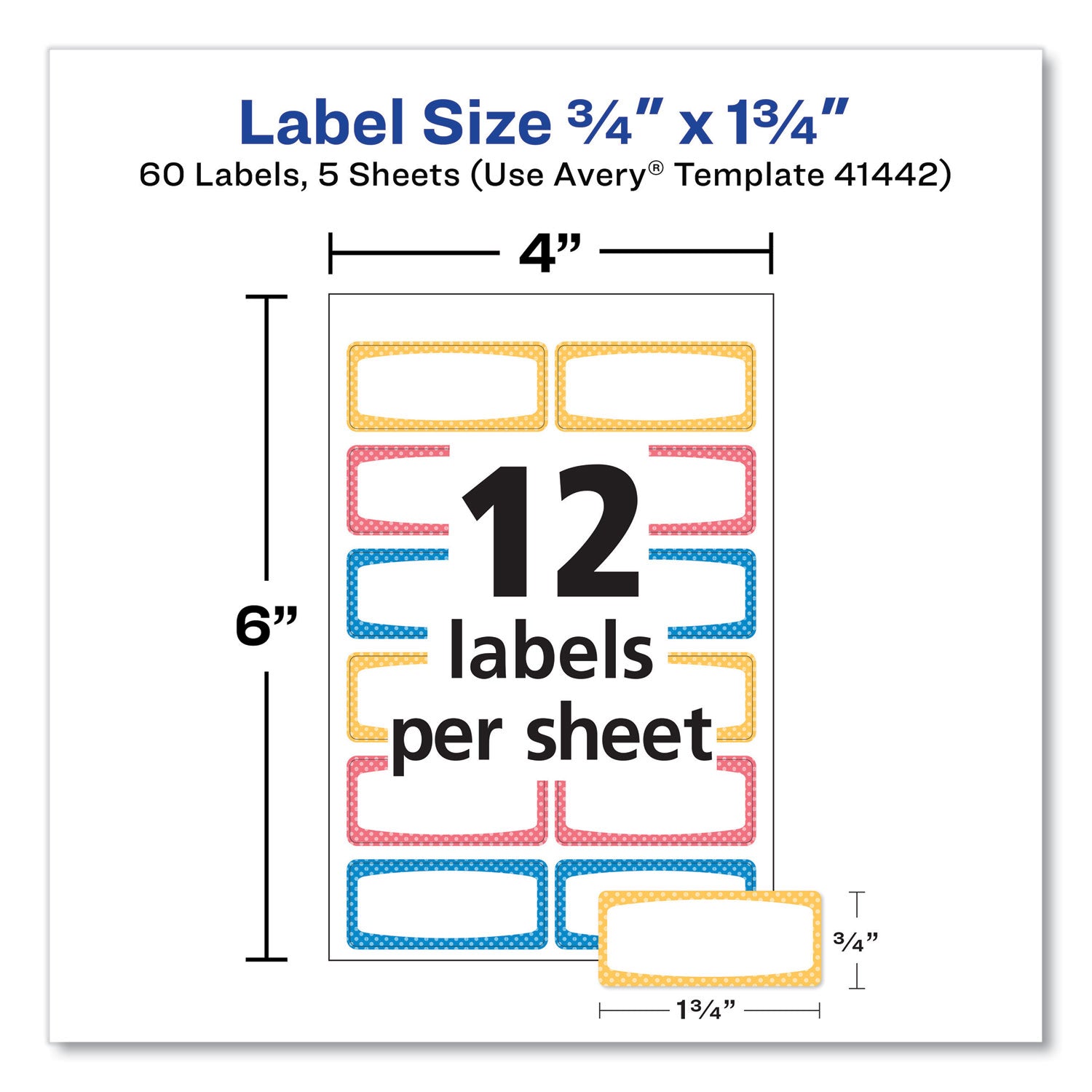 Avery Kids Handwritten Name Labels - 1.75