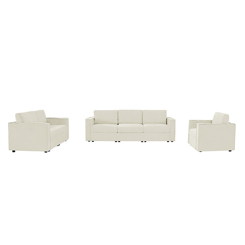 Dilcia 3-Piece Slipcovered Sofa Set - Modern Living Room Furniture with Removable Covers for Easy Cleaning | Perfect for Small Spaces, Apartments & Cozy Home Decor