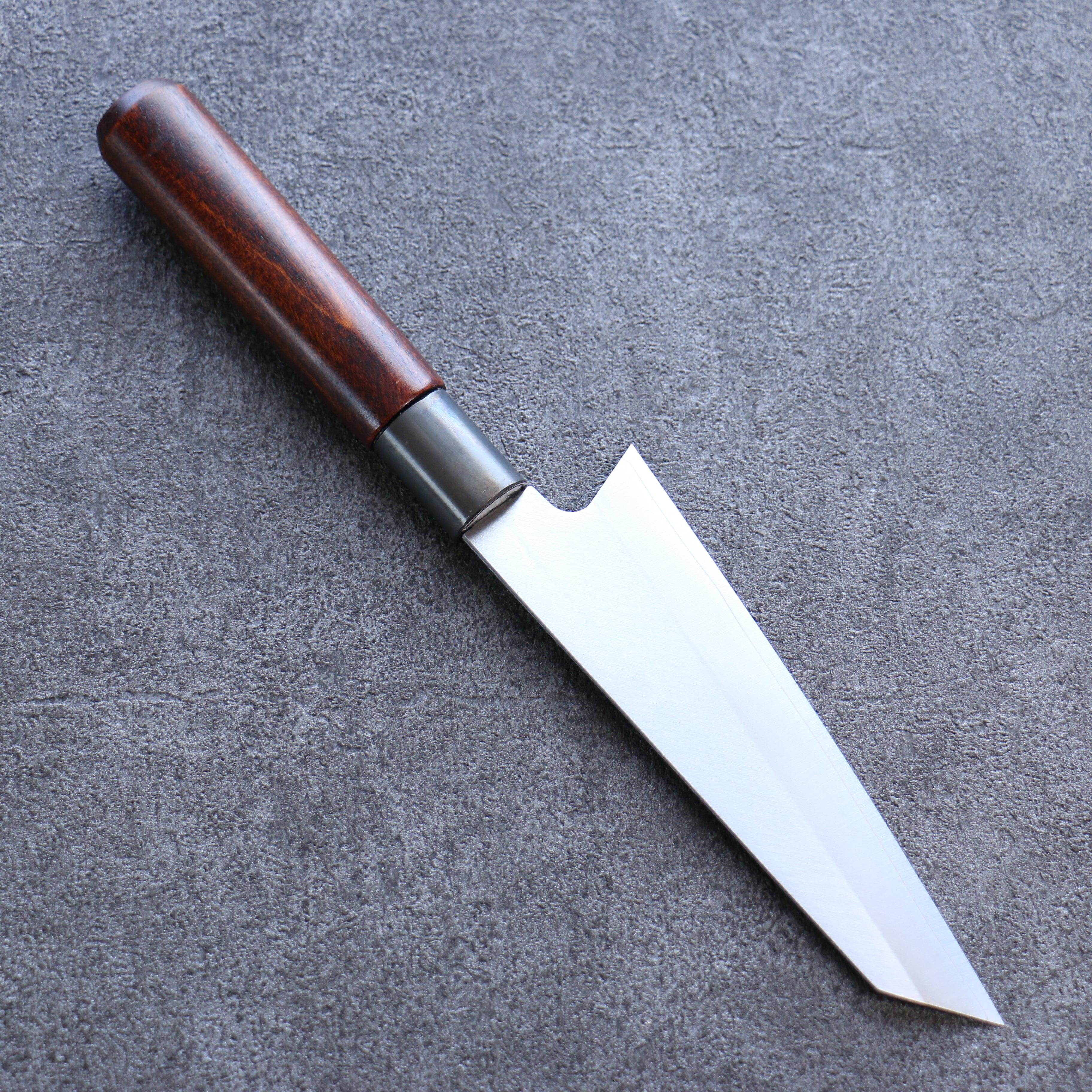 Premium Misuzu VG10 Kasumitogi Small Bunka Knife 150mm - Japanese Damascus Steel Blade with Brown Lacquered Handle - Perfect for Sushi, Vegetables & Precision Cutting in Professional Kitchens