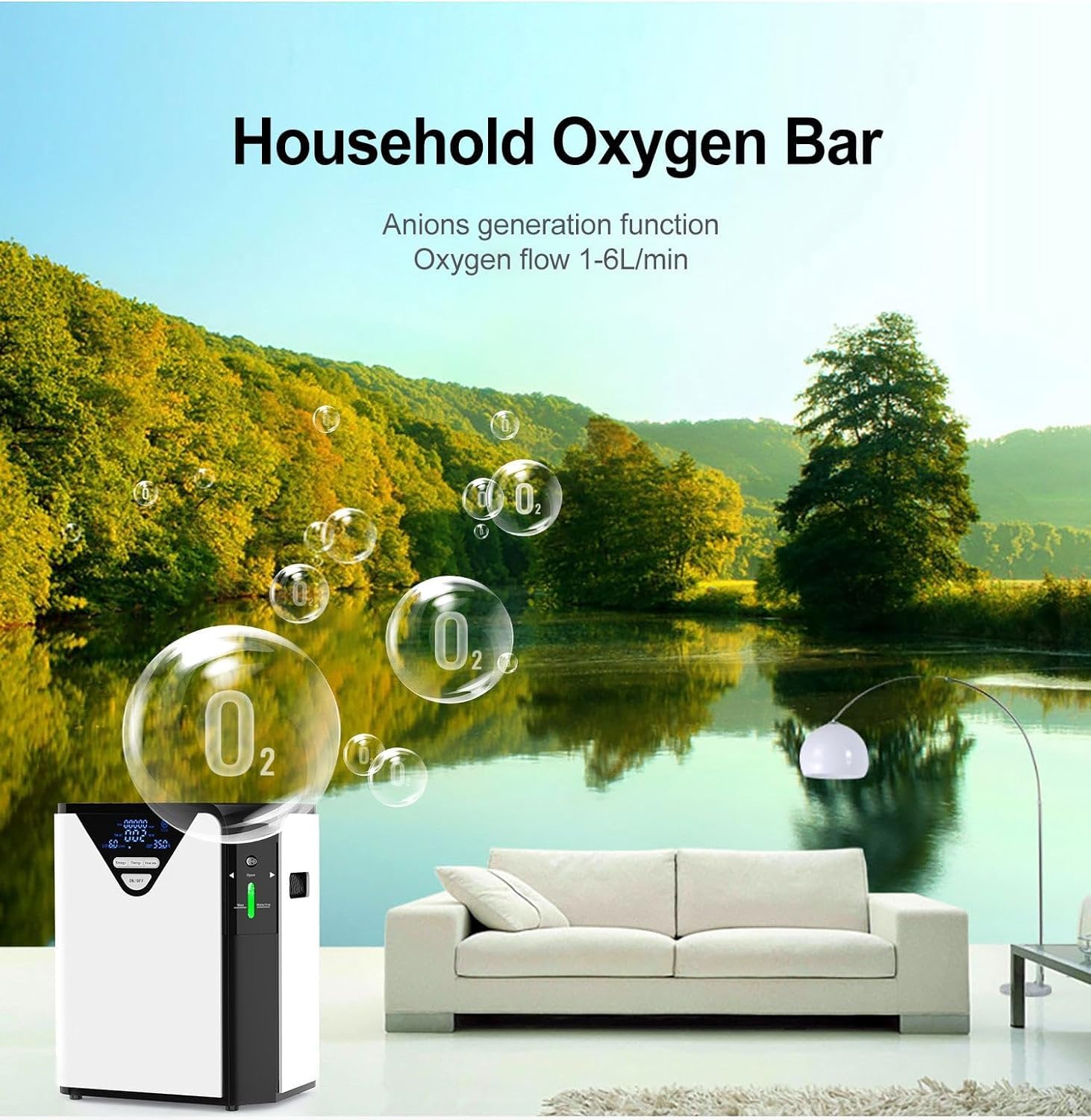 Portable Oxygen Generator for Home & Travel - DeKaSi OxySure SH8 Model - Compact & Lightweight for Emergency Use, COPD, and High Altitude Activities