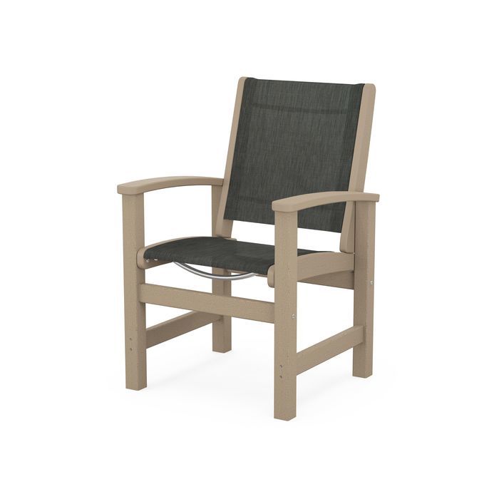 POLYWOOD Coastal Dining Chair - Weather-Resistant Outdoor Furniture, All-Weather Adirondack Chair for Patio, Deck, Garden & Poolside - Perfect for Backyard, Beach House & Waterfront Dining