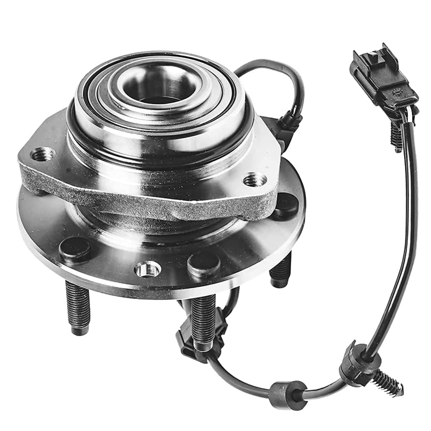 Detroit Axle Front Wheel Bearing Hubs & Tie Rods Kit for 2002-2009 Chevy Trailblazer GMC Envoy - 2 Wheel Bearing Hub Assemblies & 2 Outer Tie Rods Replacement - Perfect for Off-Roading, Daily Commuting & Suspension Repair