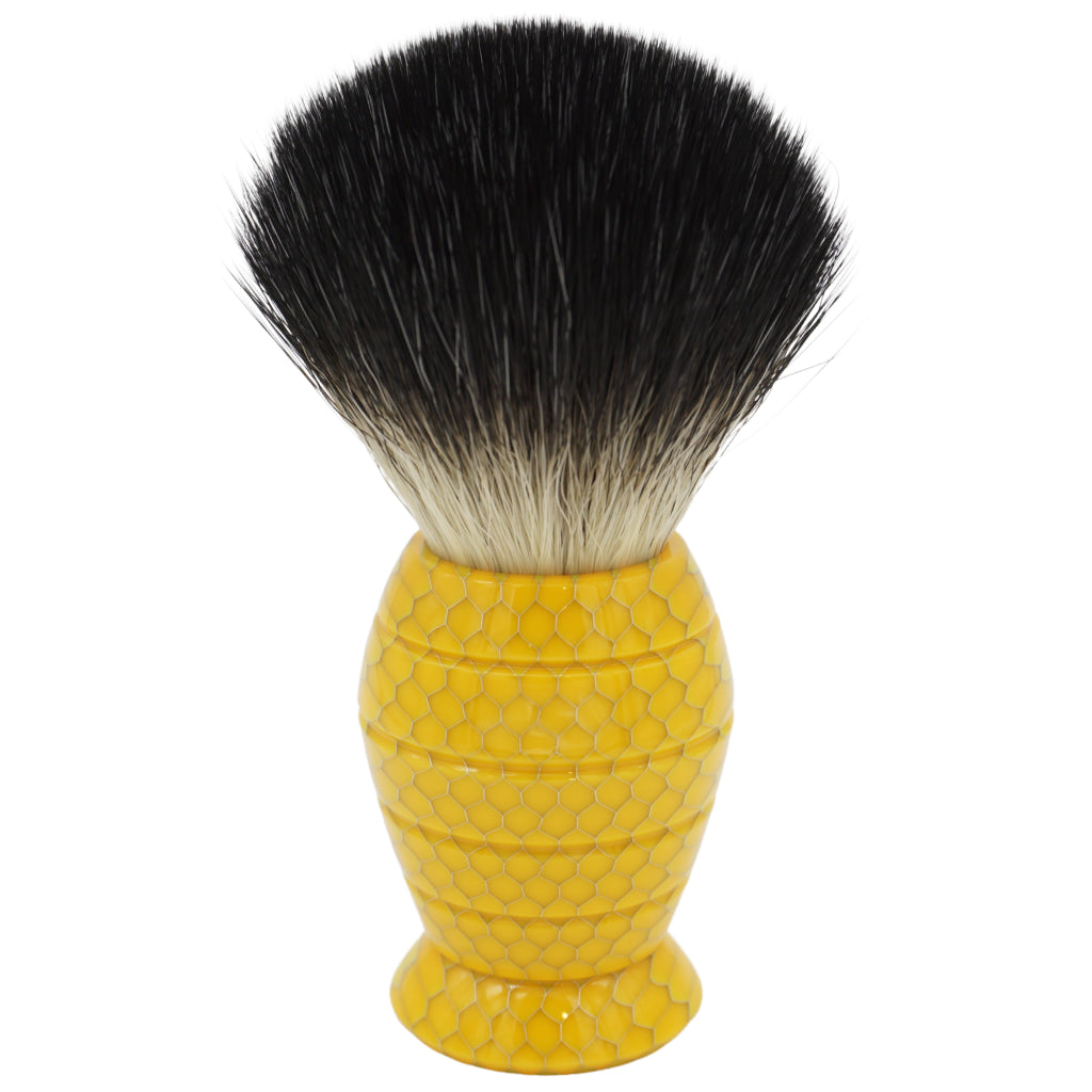 26mm Pure Bliss™ SHD Honey Hive Yellow Shaving Brush for Men - Premium Badger Hair Shaving Brush for Wet Shaving, Sensitive Skin & Beard Grooming - Perfect for Home, Travel & Barber Shop Use