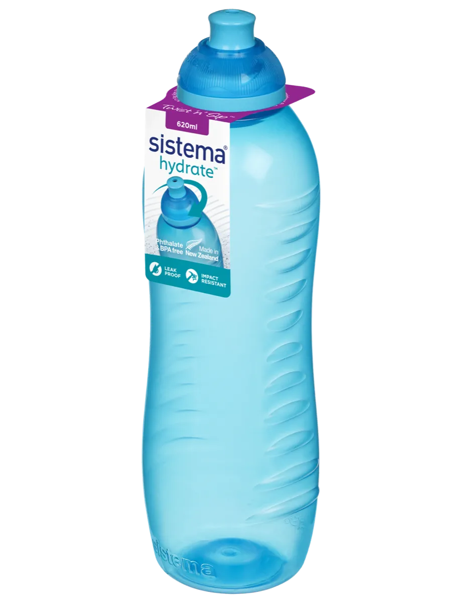 460ml Twist 'N' Sip Squeeze Bottle - Leak Proof Portable Water Bottle for Sports, Gym, Hiking & Outdoor Activities