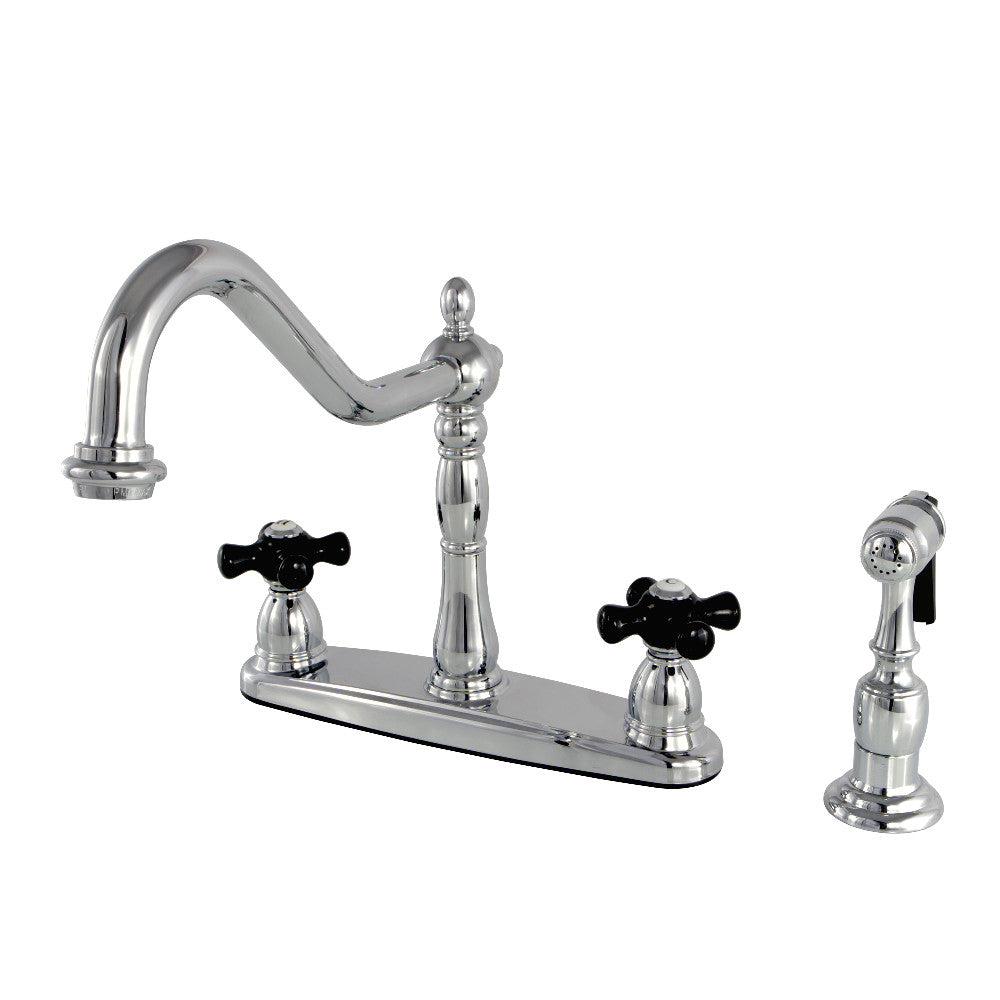 Kingston Brass KB1752PKXBS Duchess Centerset Kitchen Faucet - Polished Brass Finish, High Arc Spout, Single Handle for Modern Kitchens | Perfect for Washing Dishes, Filling Pots & Daily Kitchen Tasks