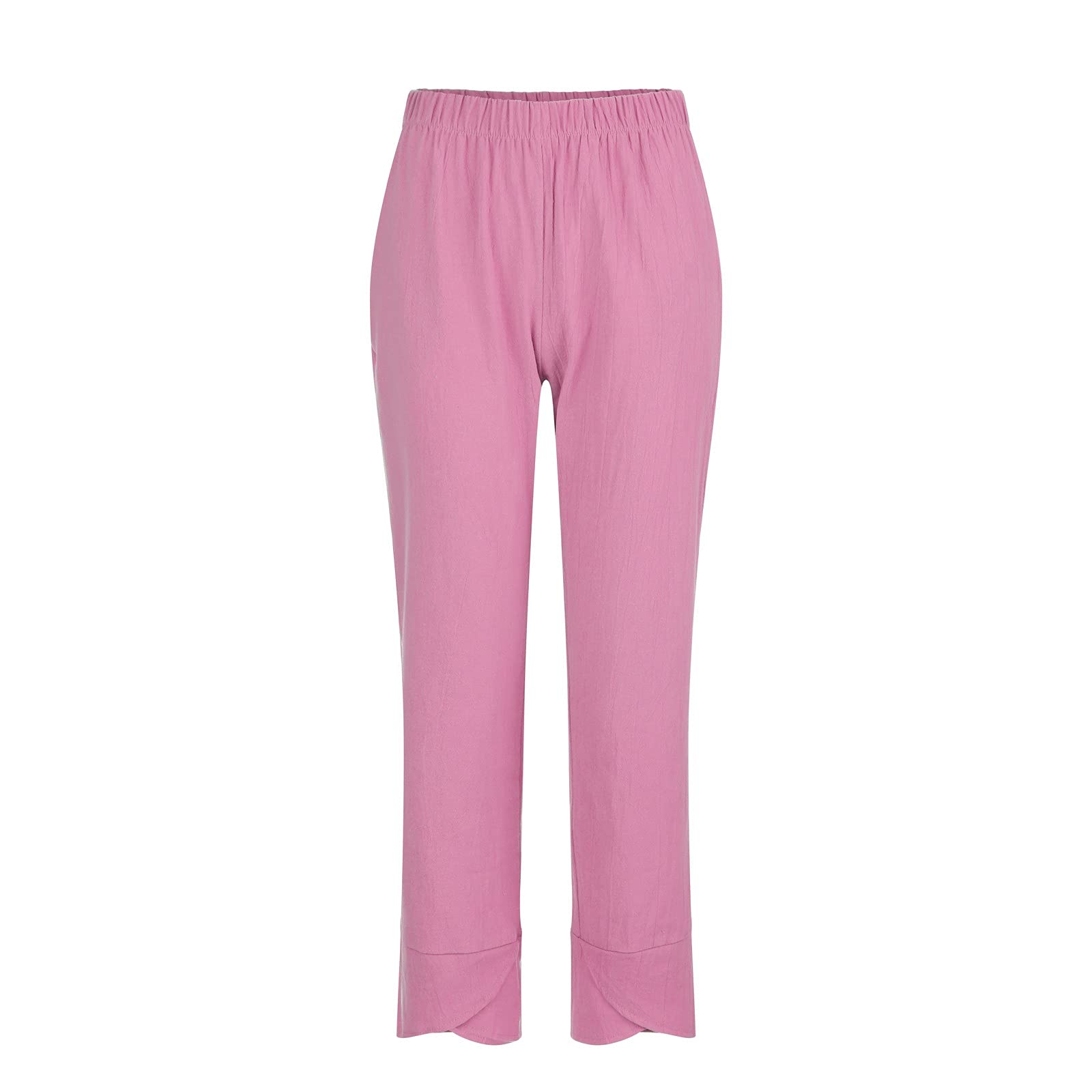 High Waist Cotton Denim Pants for Women - Comfortable Daily Wear Linen Trousers - Perfect for Casual Outfits, Office Wear & Travel